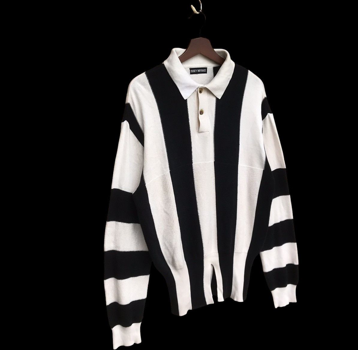 Issey Miyake RARE VINTAGE 90S ISSEY MIYAKE PRISONER ZEBRA STRIPED JUMPER Size US M / EU 48-50 / 2 - 3 Thumbnail