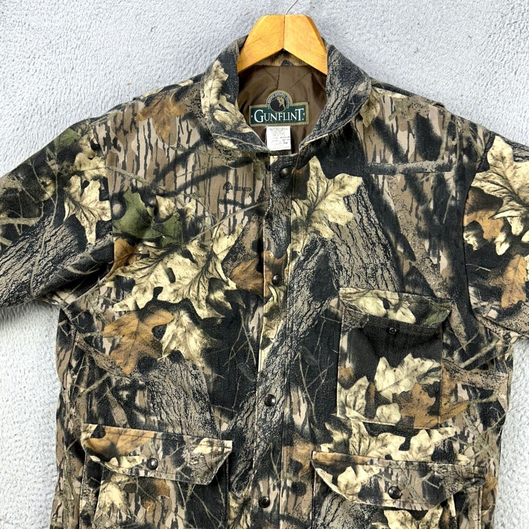 Vintage VINTAGE Gunflint Jacket Military Mens Large Green Camo Insulated Flap Pockets Size US L / EU 52-54 / 3 - 7 Thumbnail