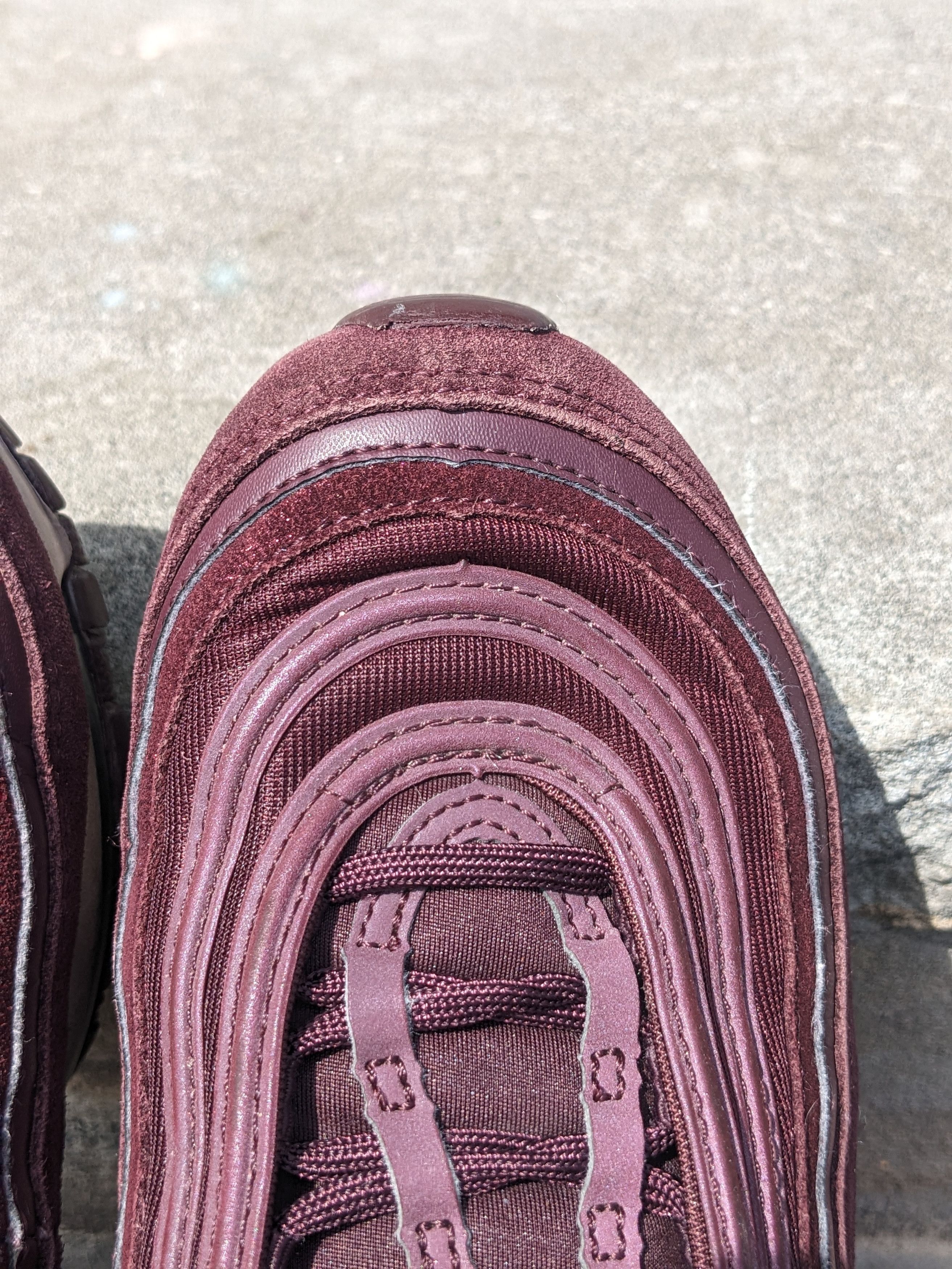 Designer × Nike Nike Air Max 97 Burgundy Crush Metallic Sneakers Size 6 Size US 6 / EU 39 - 4 Thumbnail
