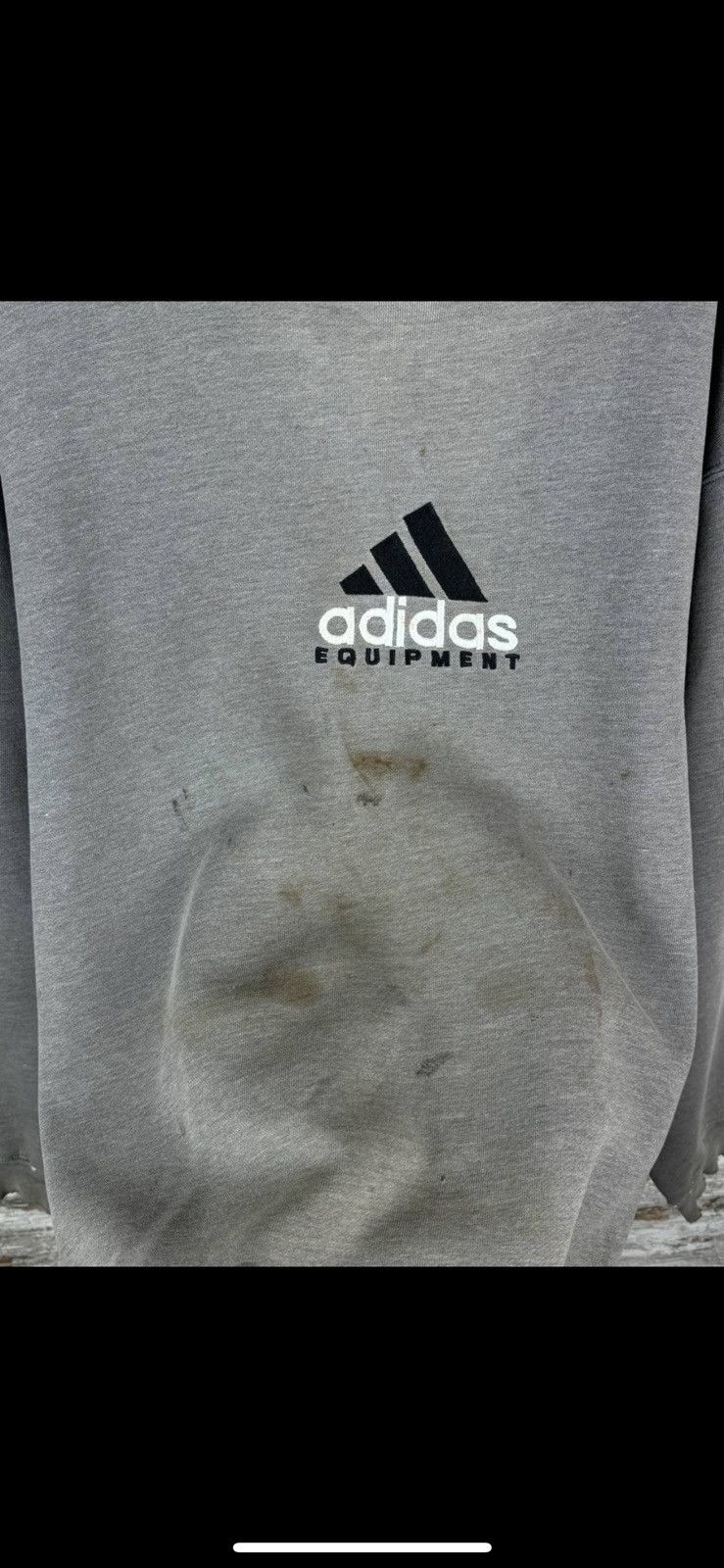 Adidas × Vintage Mens Vintage Adidas Equipment Distressed Sweatshirt Size US M / EU 48-50 / 2 - 2 Thumbnail