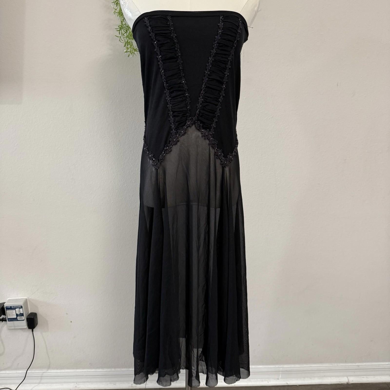 Bacco Bucci Baccio Italy y2k Whimsy Goth Fairy tube top/skirt small Size S / US 4 / IT 40 - 2 Thumbnail
