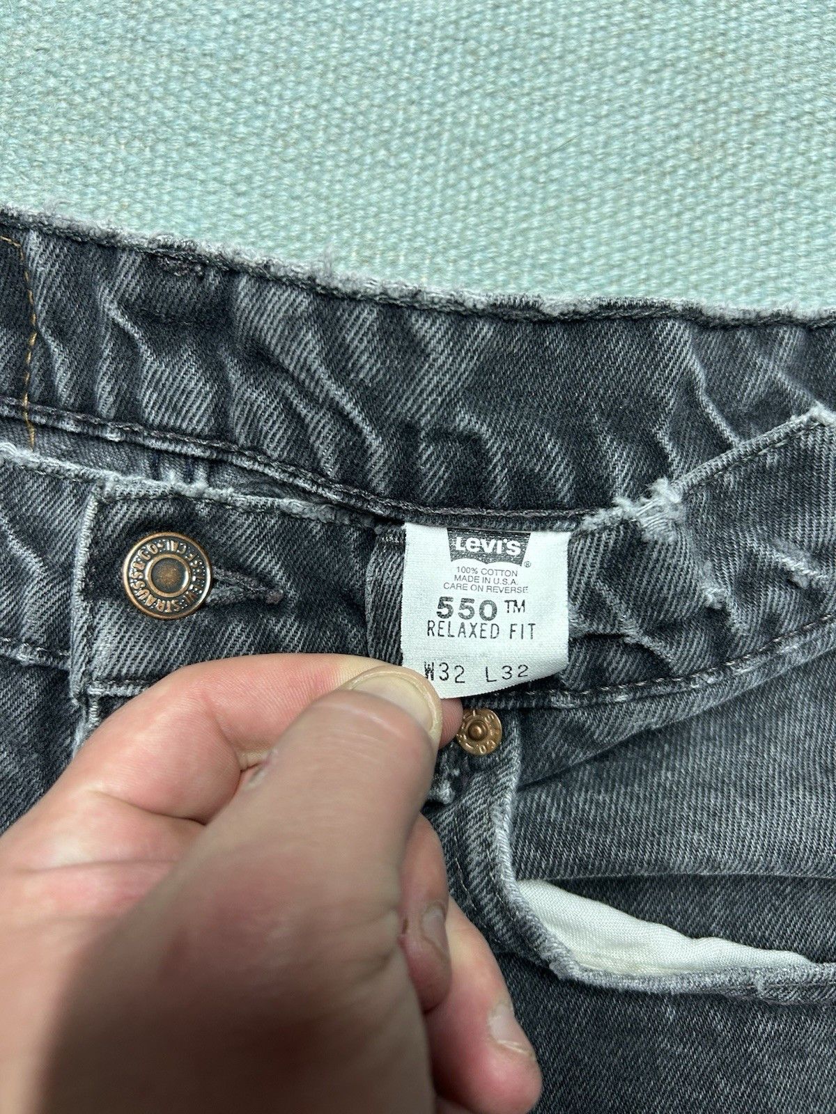 Vintage 90s Levis 550 jeans relaxed faded distress skater USA 30x31 Size US 30 / EU 46 - 10 Thumbnail