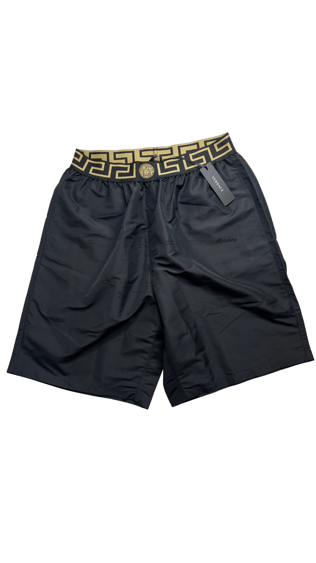 image of Versace 5-15 NWT Men's Swim Trunks Board Shorts S Us 30 / Eu 46 in Black Gold