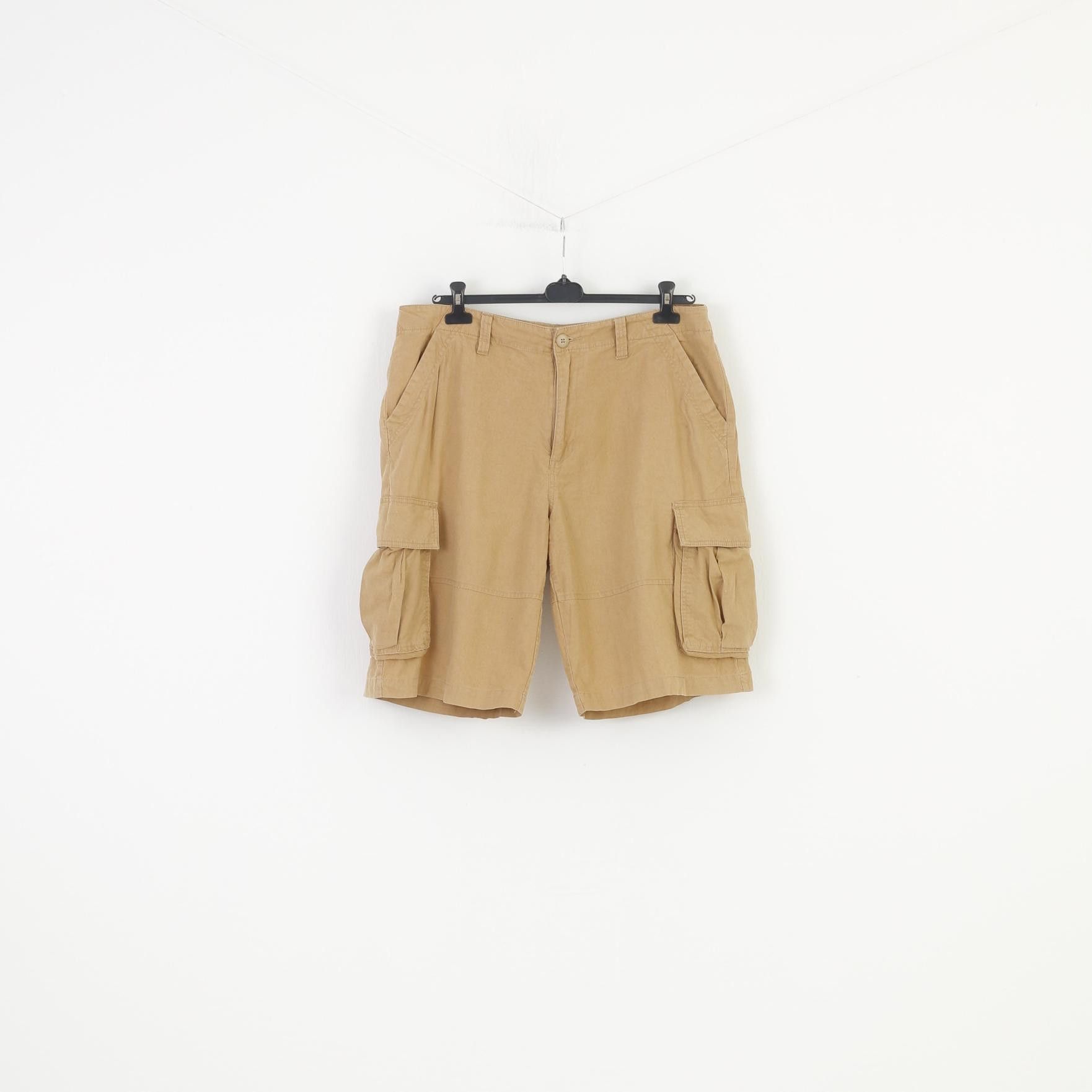 Timberland Timberland Men 36 Short Beige Linen Summer 10172 Size US 36 / EU 52 - 2 Thumbnail