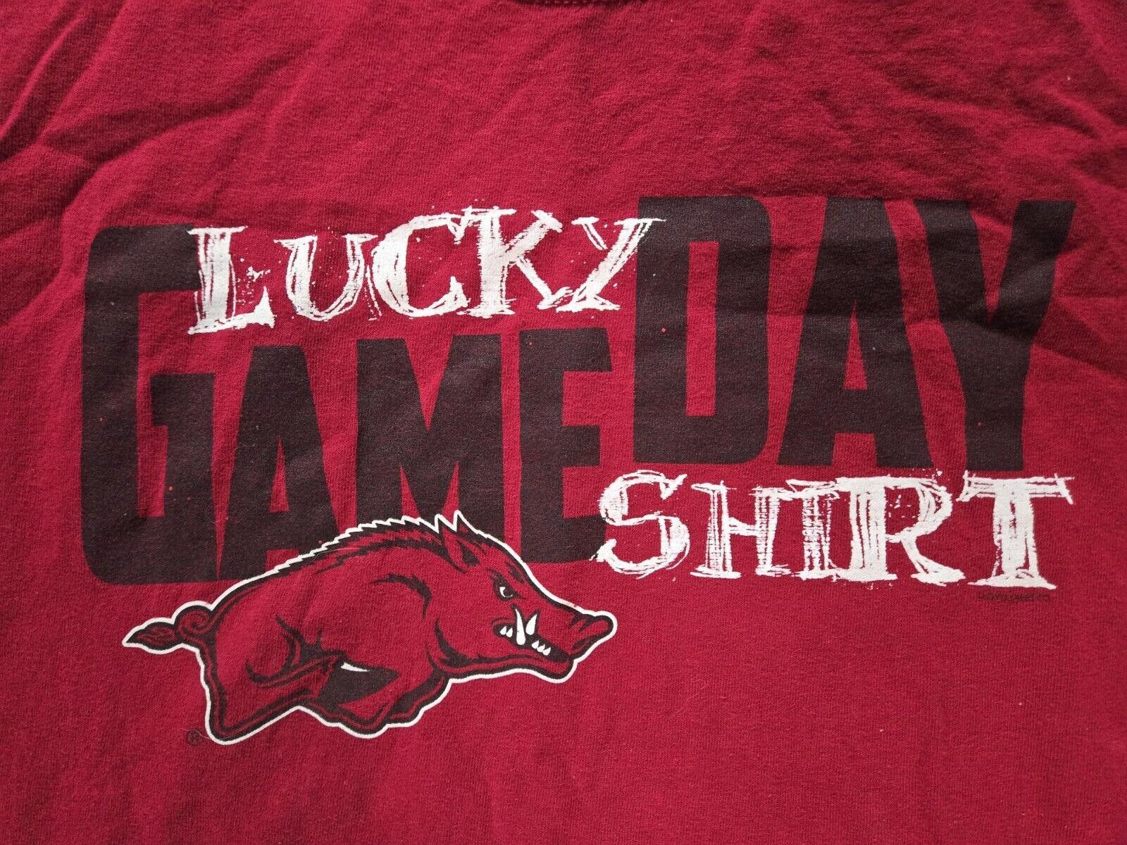 Designer Red Arkansas Razorbacks Lucky Game Day Shirt XL Size US XL / EU 56 / 4 - 12 Thumbnail