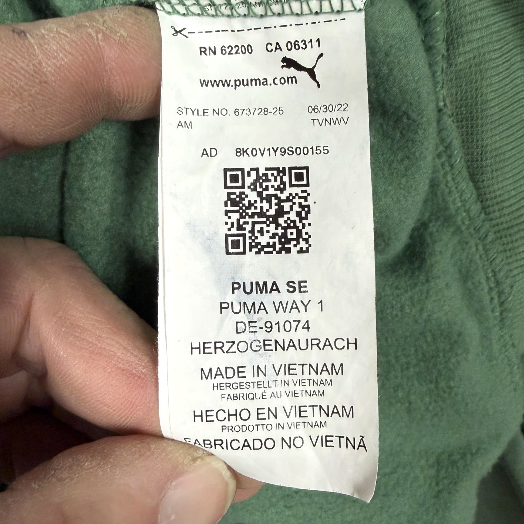 Puma Puma Hoodie Mens L Green Big Logo Fleece Pullover Sweatshirt Athletic Gorpcore Size US L / EU 52-54 / 3 - 7 Thumbnail