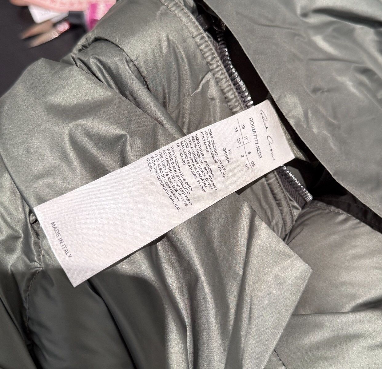 Rick Owens Rick owens mainline show style scarf down jacket2412- Size US M / EU 48-50 / 2 - 8 Thumbnail
