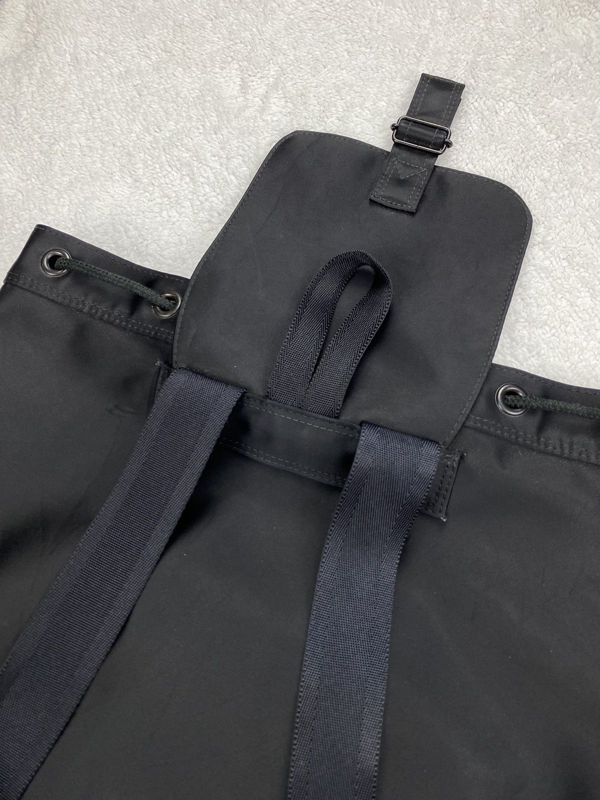 Yohji Yamamoto Y’saacs Pour Homme YOHJI YAMAMOTO Signature Nylon Backpack Size ONE SIZE - 14 Thumbnail
