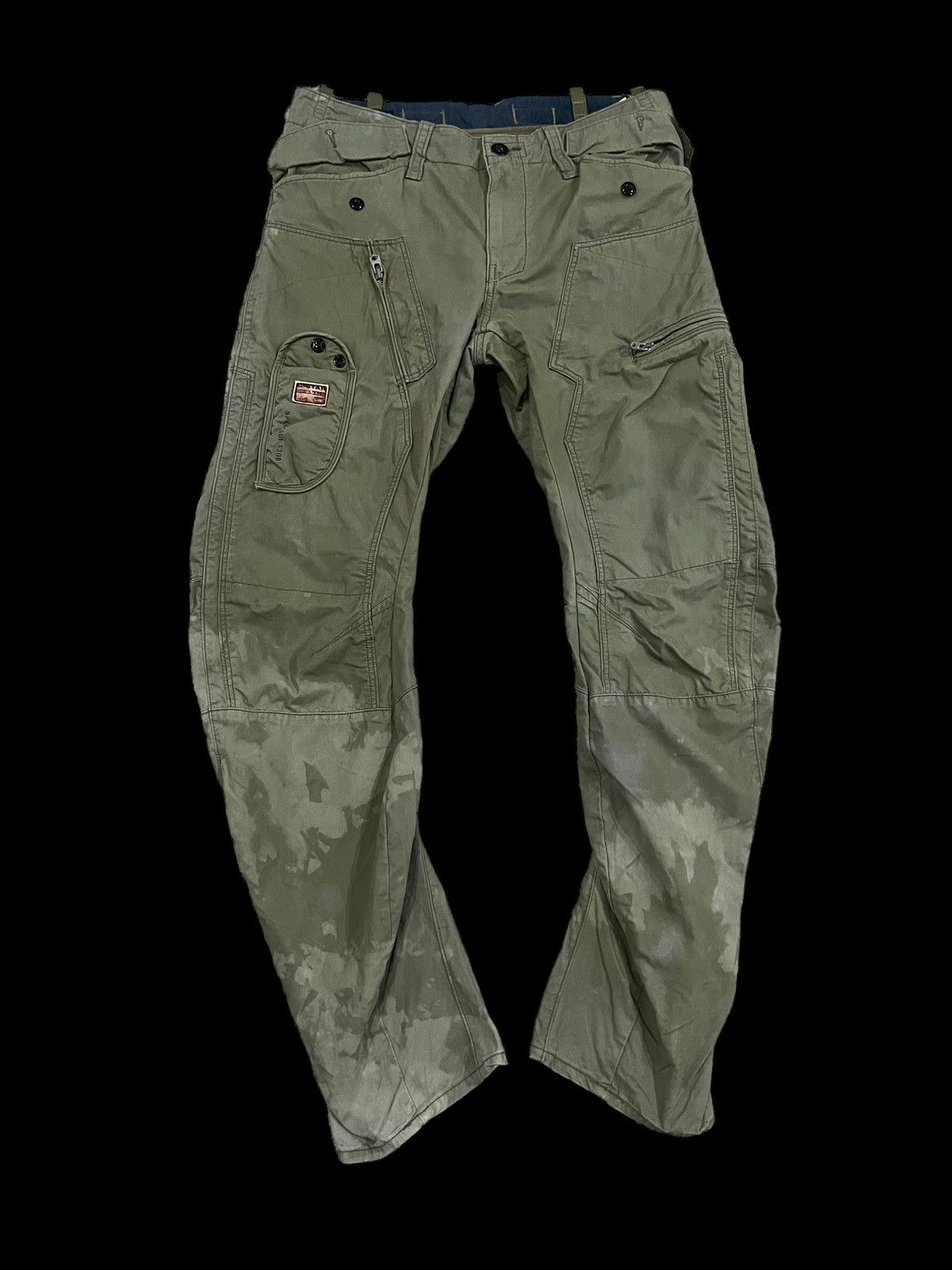 A faded bleach G Star Cargo Military pant curve 34 x 28