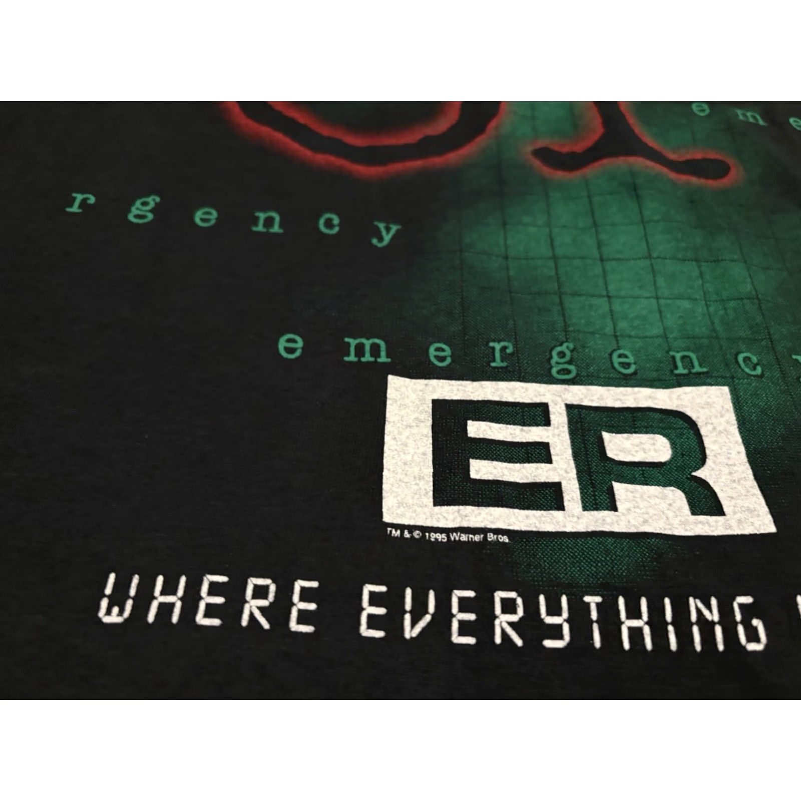 Vintage VINTAGE NBC ER Emergency Room TV Show 1995 Warner Bros. NBC Black Shirt Medium Mens 90s TV Theme Crew Neck Short Sleeve Tee Size US M / EU 48-50 / 2 - 2 Thumbnail