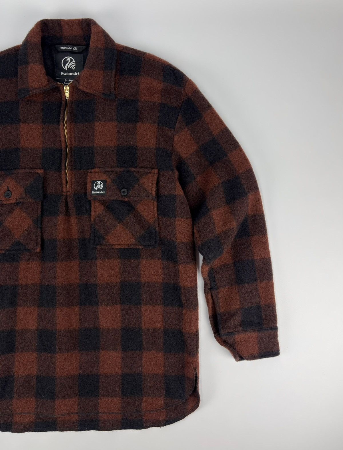 New Zealand Outback Swanndri Ranger Wool Zip Bush shirt Flannel Size US L / EU 52-54 / 3 - 2 Thumbnail