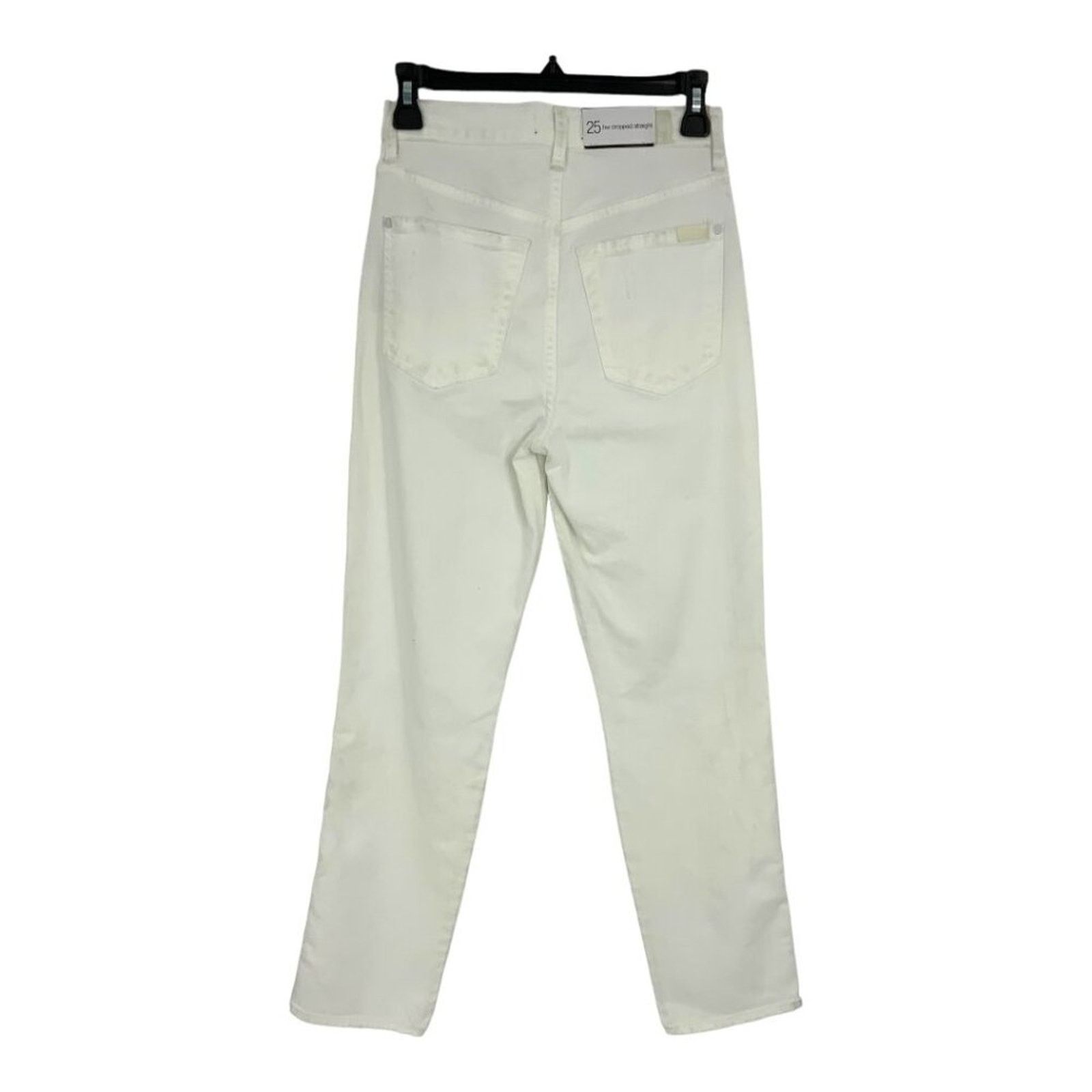 7 For All Mankind 7 for all Mankind HW Straight Jeans White 25 NWT $218 MSRP Size 25" / US 0 / IT 36 - 9 Thumbnail