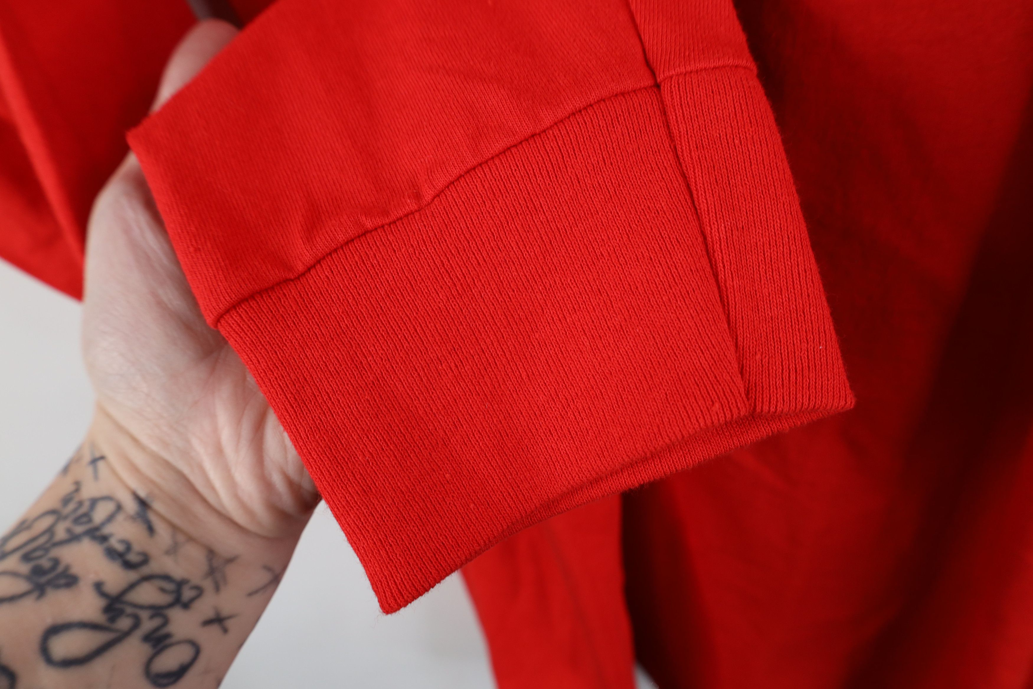 Vintage Vintage 90s Streetwear Long Sleeve T-Shirt Cotton Red USA Size US XXL / EU 58 / 5 - 7 Thumbnail
