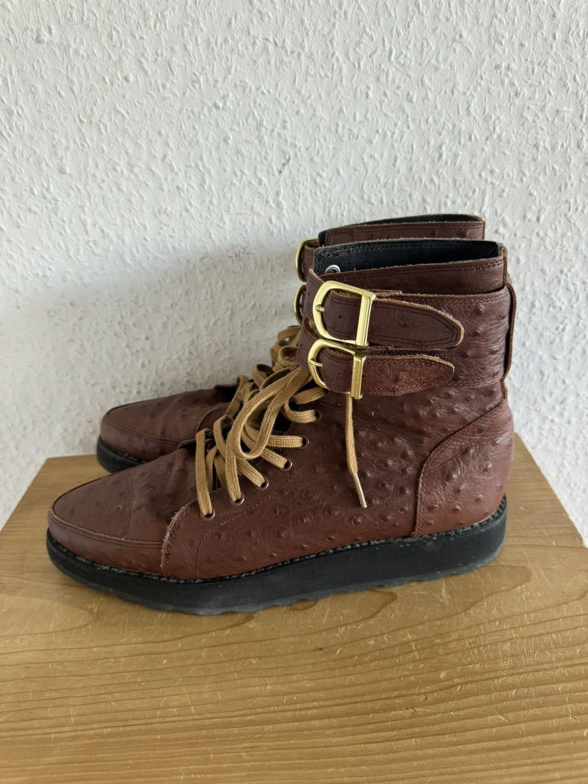 Adidas × Jeremy Scott Ostrich Embossed Slim Boots Size US 8.5 / EU 41-42 - 3 Thumbnail