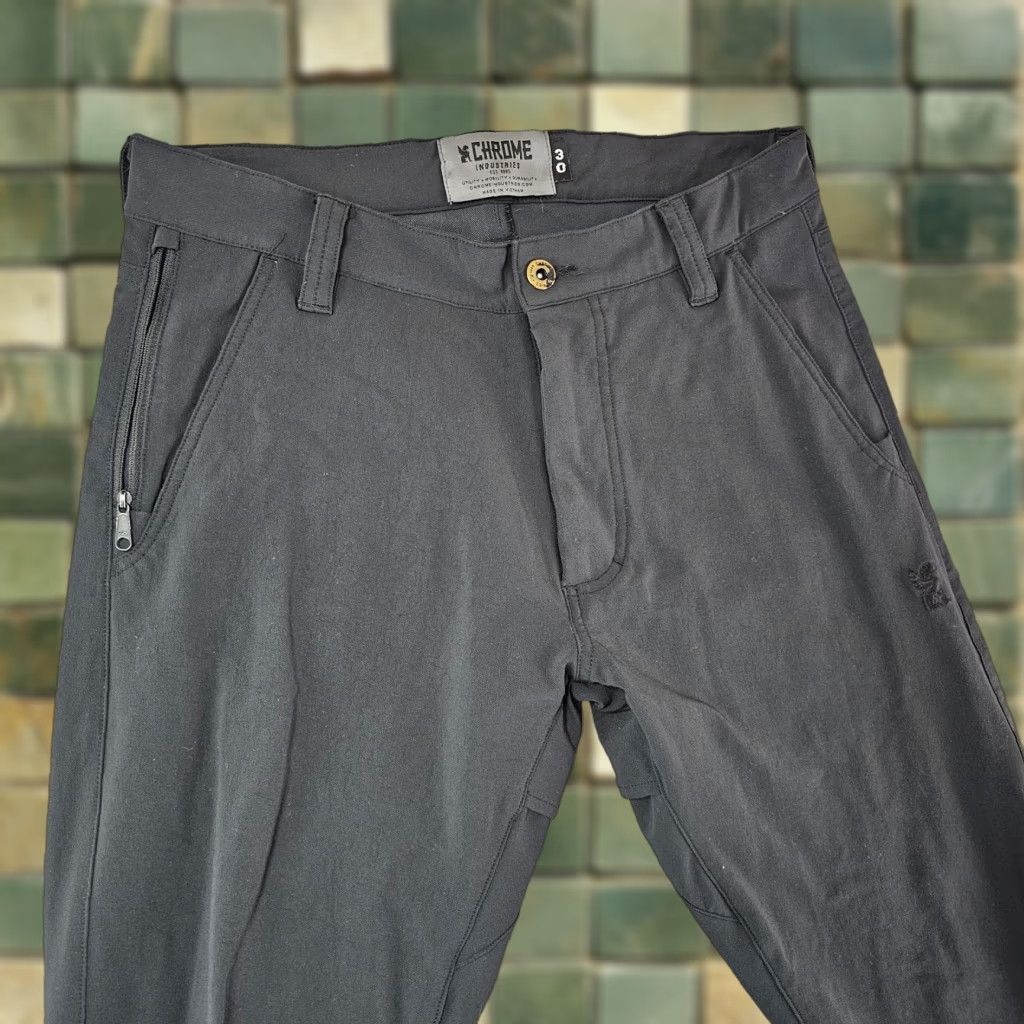 Vintage Chrome Industries Pants Mens 30x26 Nylon Black Chino Casual Streetwear Pants Mens 30 Black Nylon Stretch Pockets Size US 30 / EU 46 - 1 Thumbnail