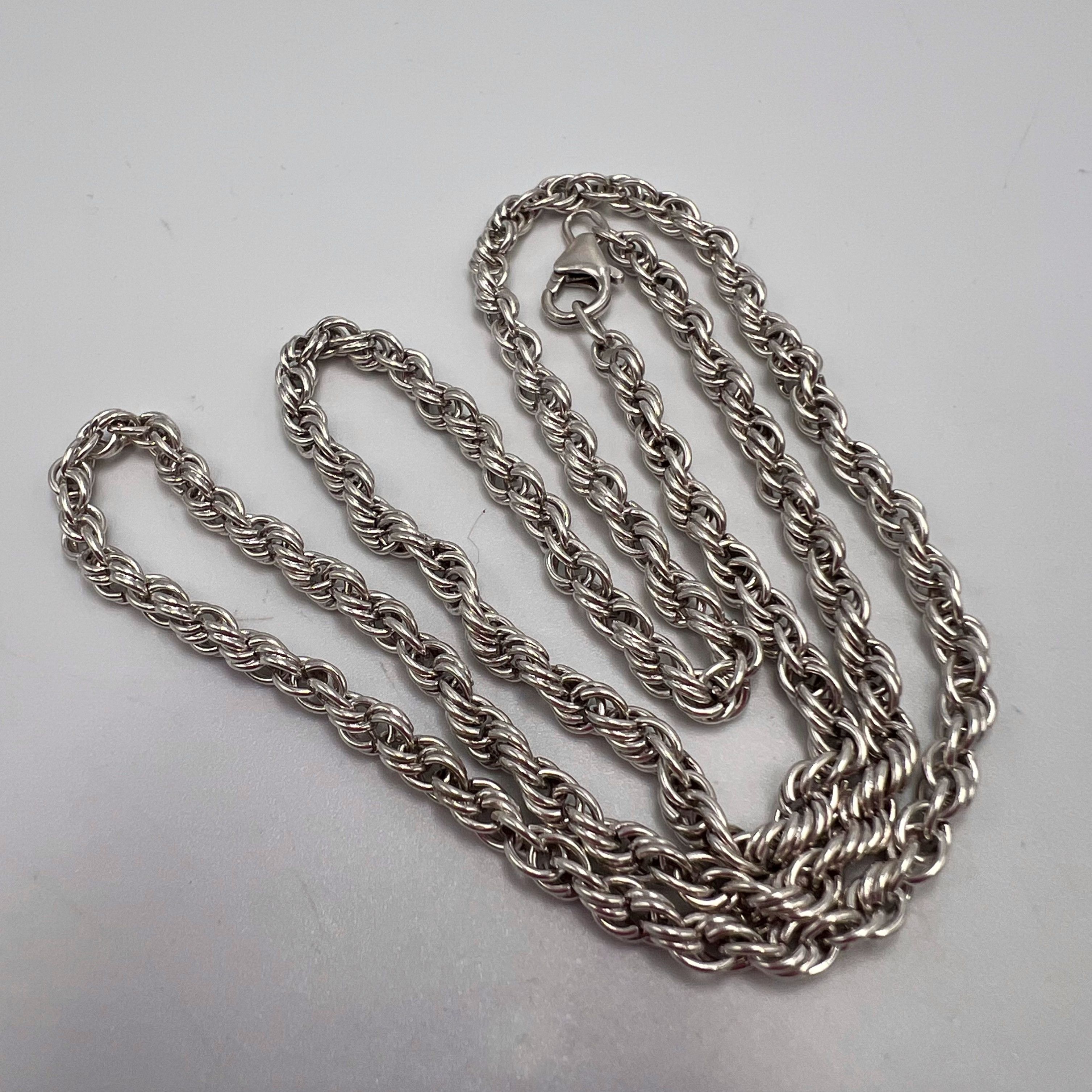 Vintage Vintage Necklace Chain Sterling Silver 925 Jewelry 18.04gr Size ONE SIZE - 1 Thumbnail
