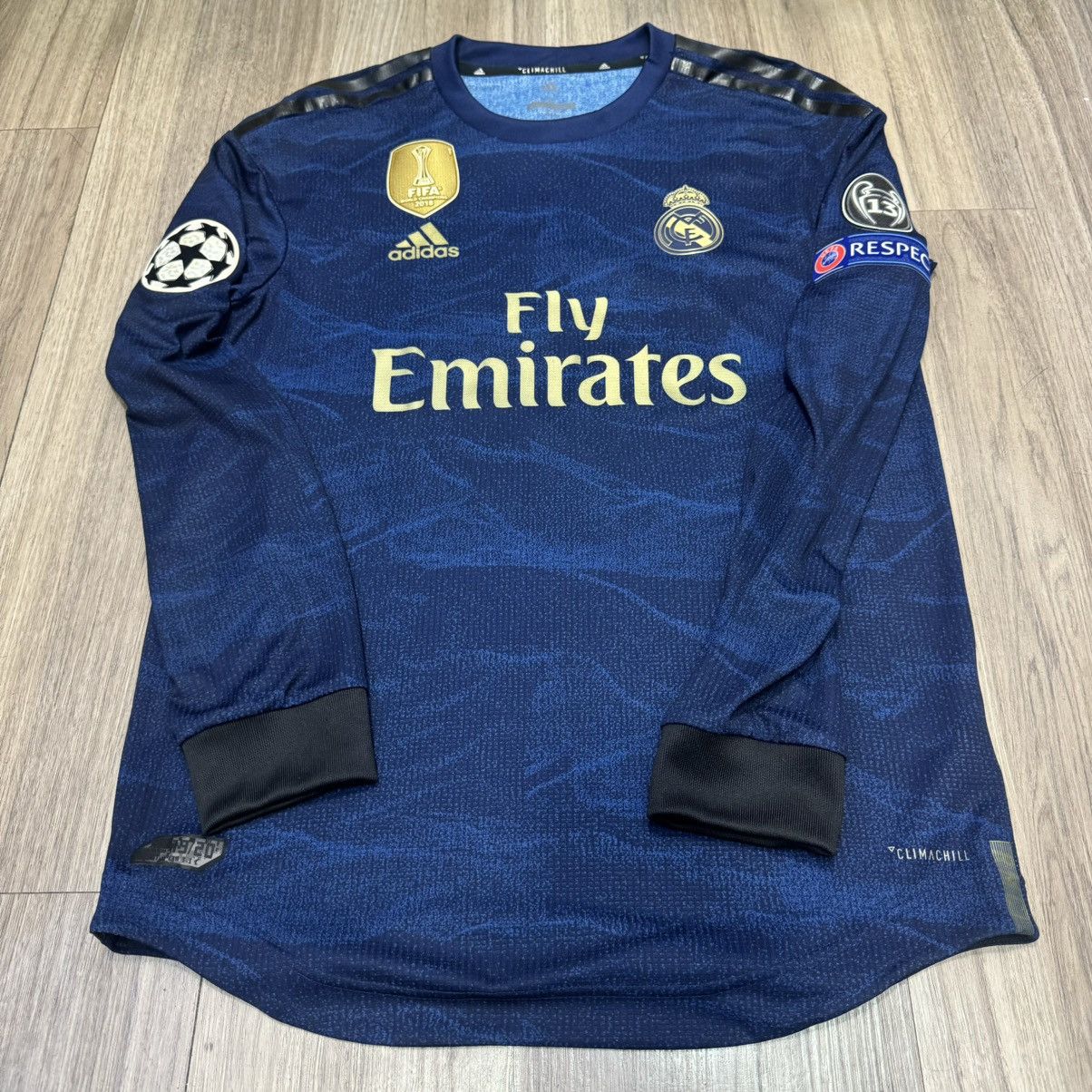 Real Madrid 19/20 L/S player issue away shirt 4 Sergio Ramos