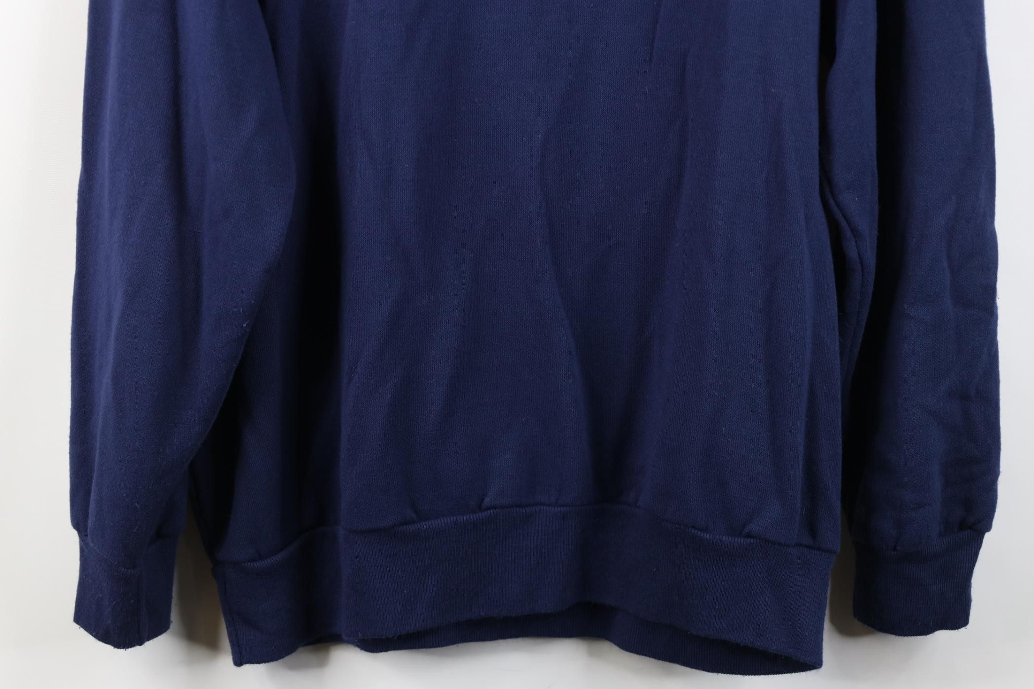 Vintage Vintage 90s Streetwear Bear Turtleneck Sweatshirt Navy Blue Size M / US 6-8 / IT 42-44 - 11 Thumbnail