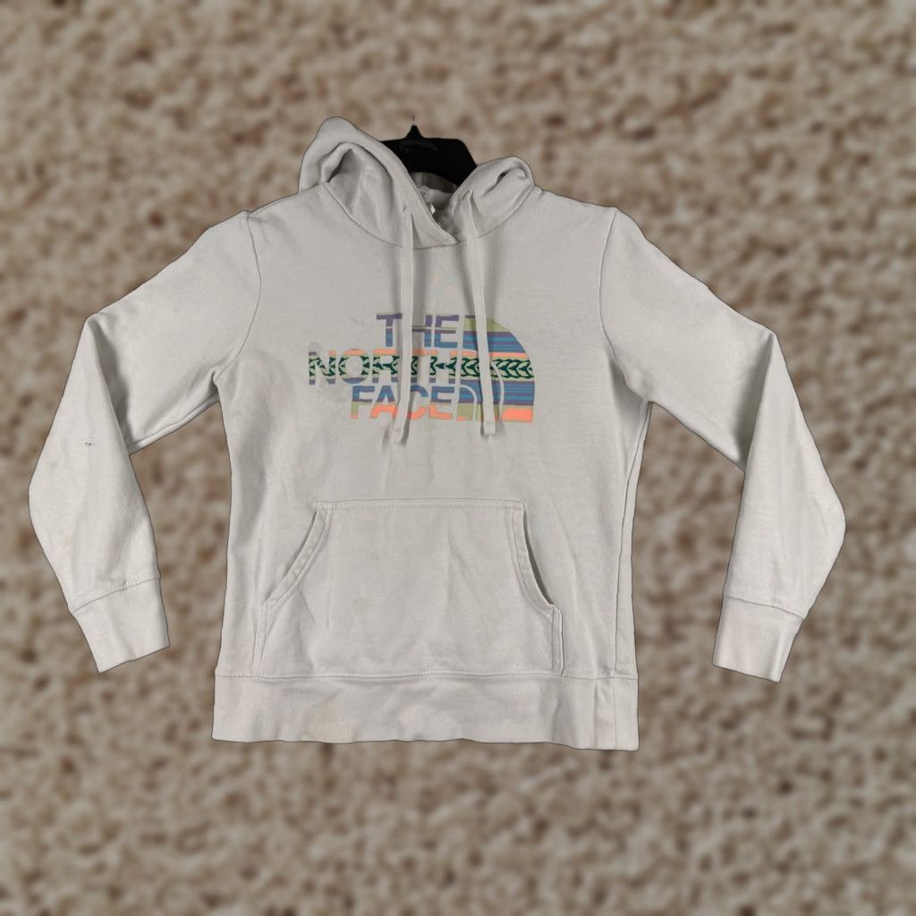 The North Face The North Face Sweater Women Small White Hoodie Pullover Pockets READ ME Size S / US 4 / IT 40 - 1 Thumbnail