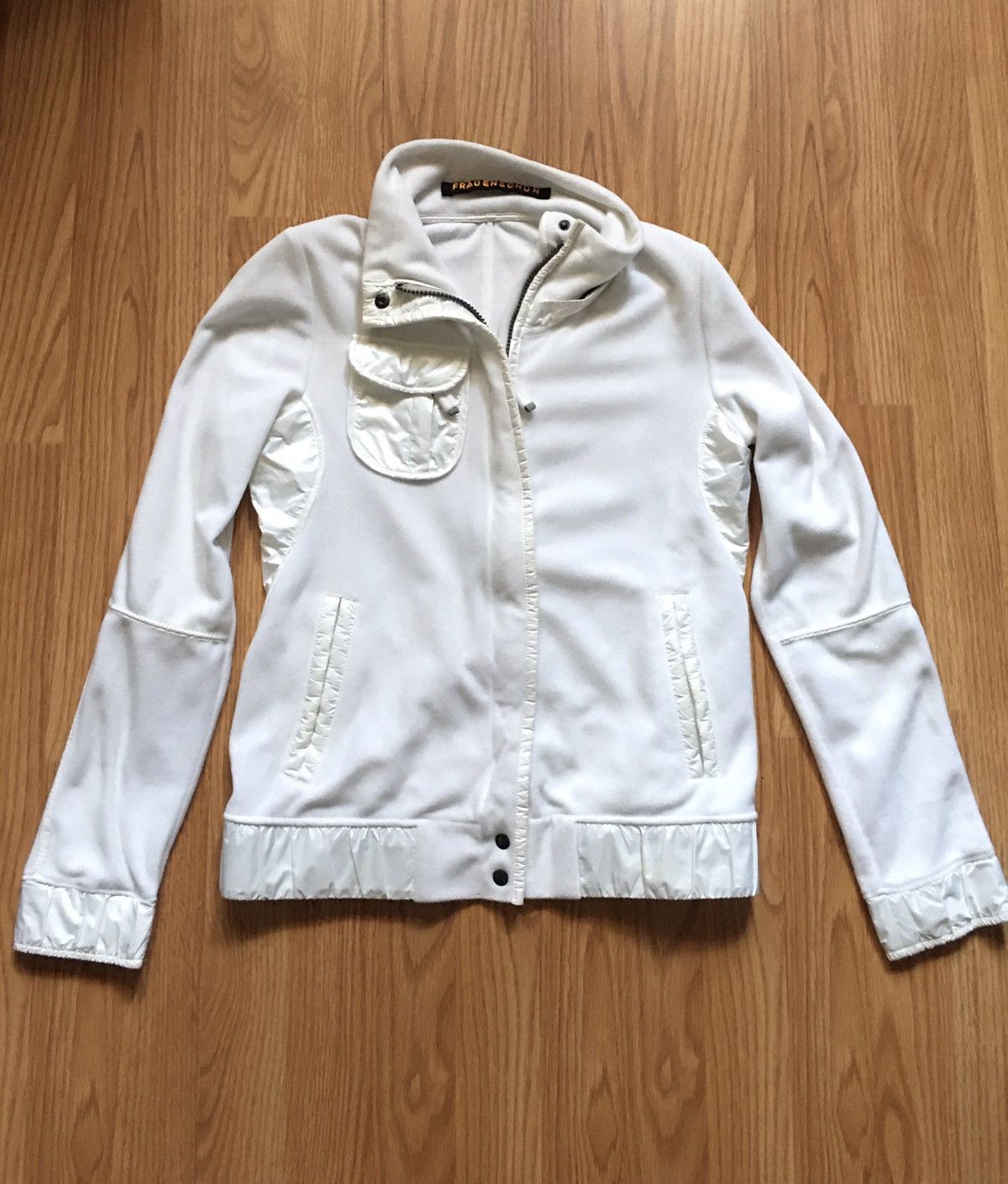 Frauenschuh FRAUENSCHUH White Fleece Zip Hooded Jacket Womens Size S / US 4 / IT 40 - 5 Thumbnail