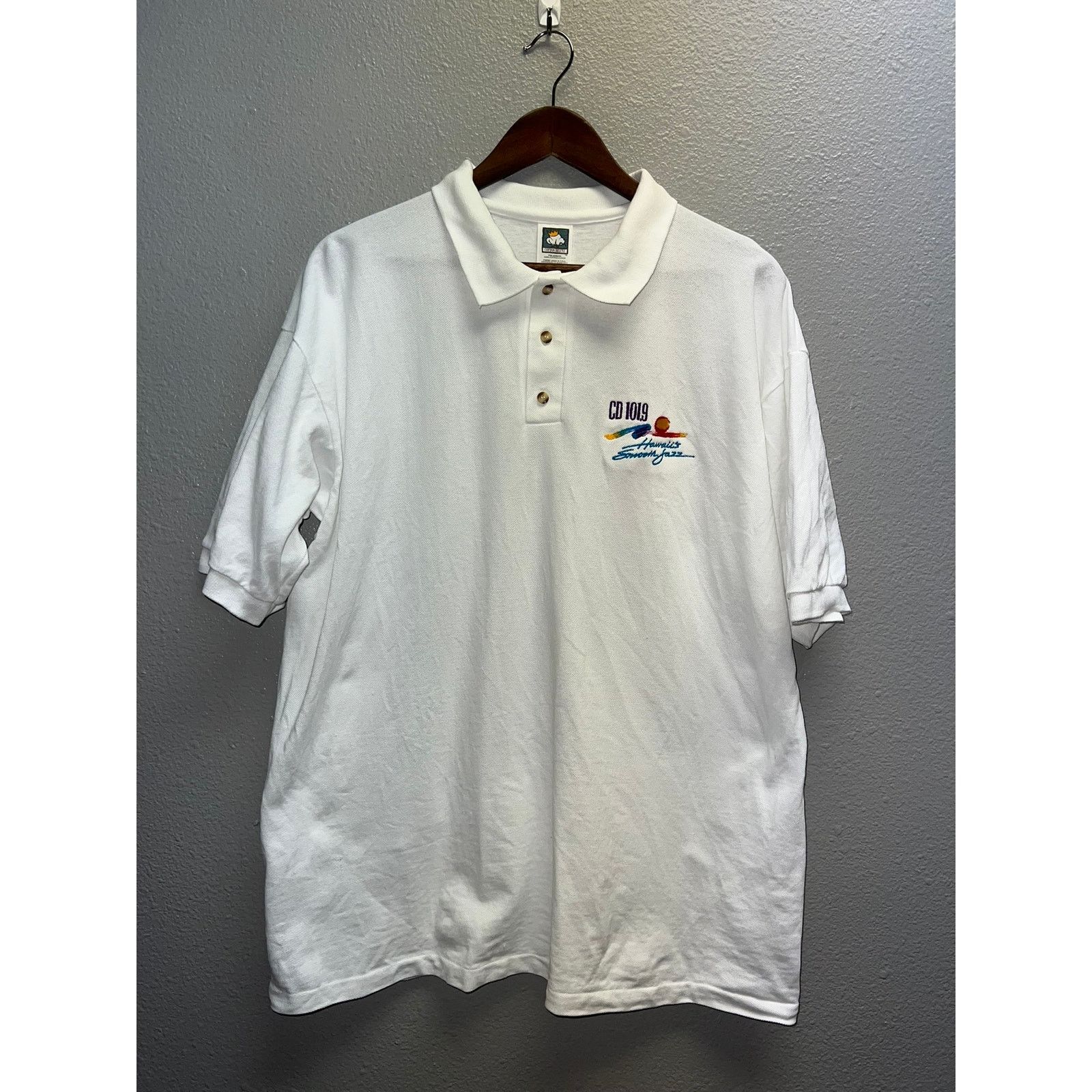 Anvil Vintage Hawaii Jazz Shirt Polo CD 101.9 Smooth Jazz Radio XL Size US XL / EU 56 / 4 - 1 Thumbnail