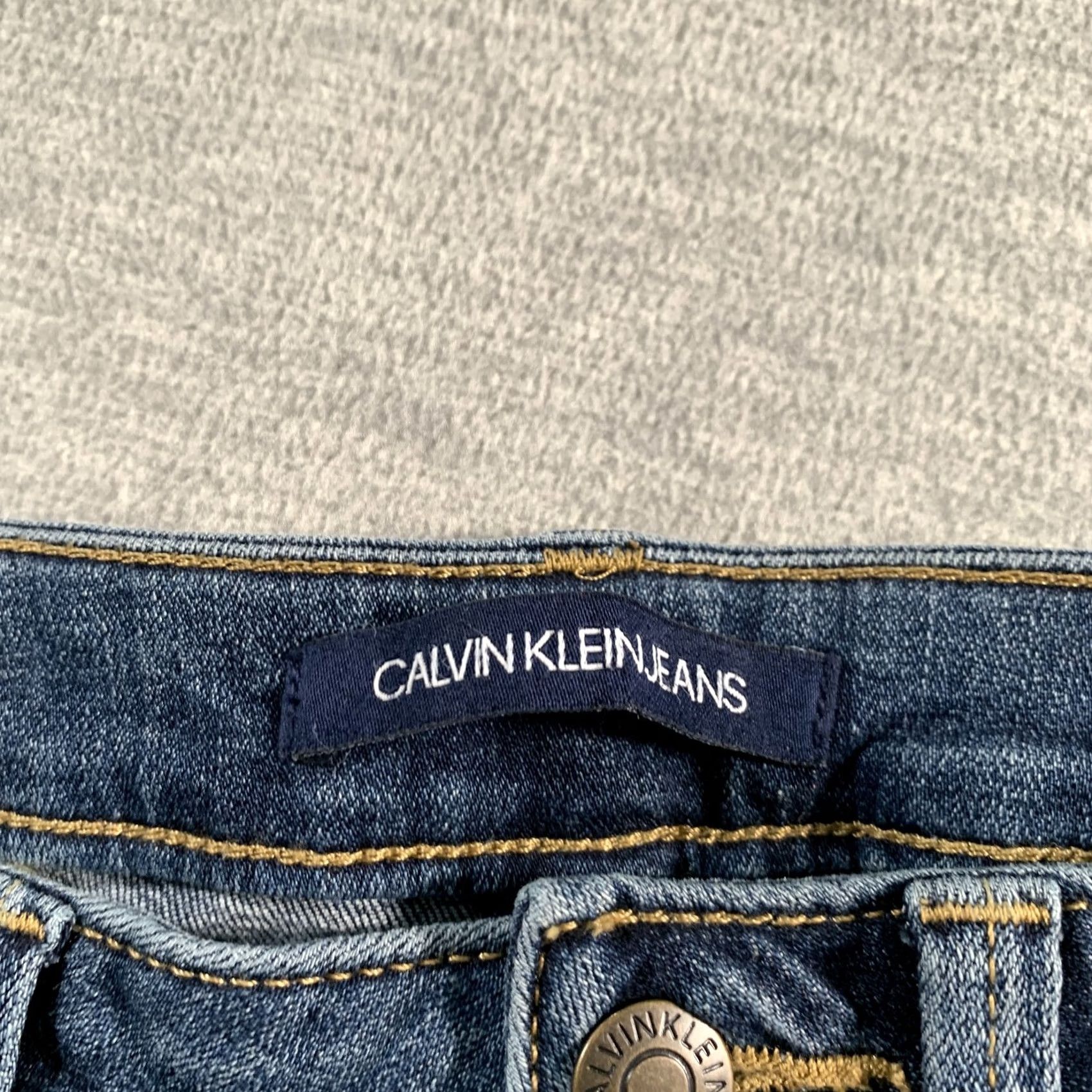 Vintage Calvin Klein Jeans Womens Skinny Stretch Denim Pants Blue Classic Fit 4 Size 27" / US 4 / IT 40 - 6 Thumbnail