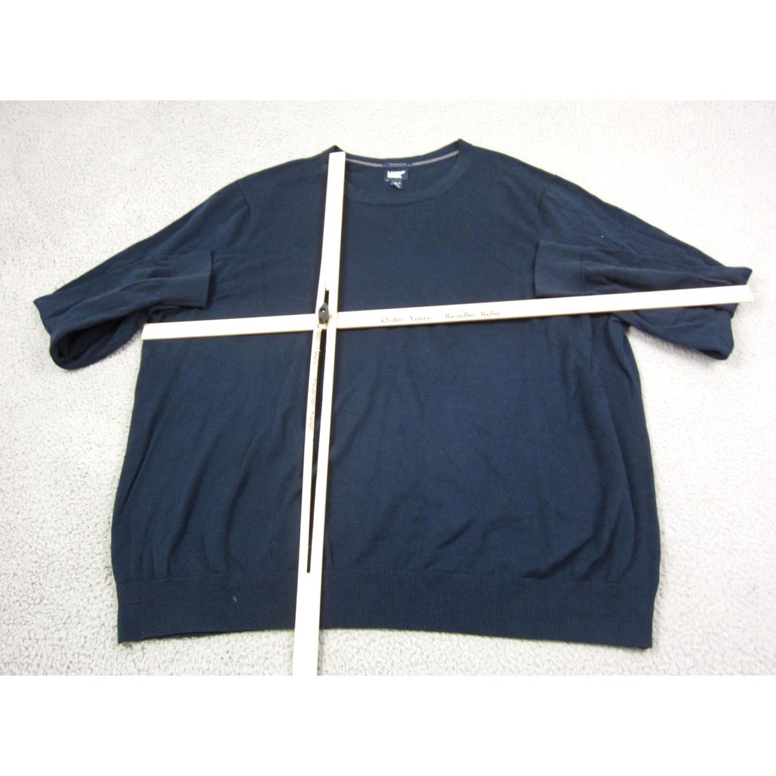 Lands' End Lands' End Sweater Mens 4XLT Blue Pullover Knit Crew Neck Cotton 90s 80s Vintage Big & Tall Mens Size US XXL / EU 58 / 5 - 6 Thumbnail