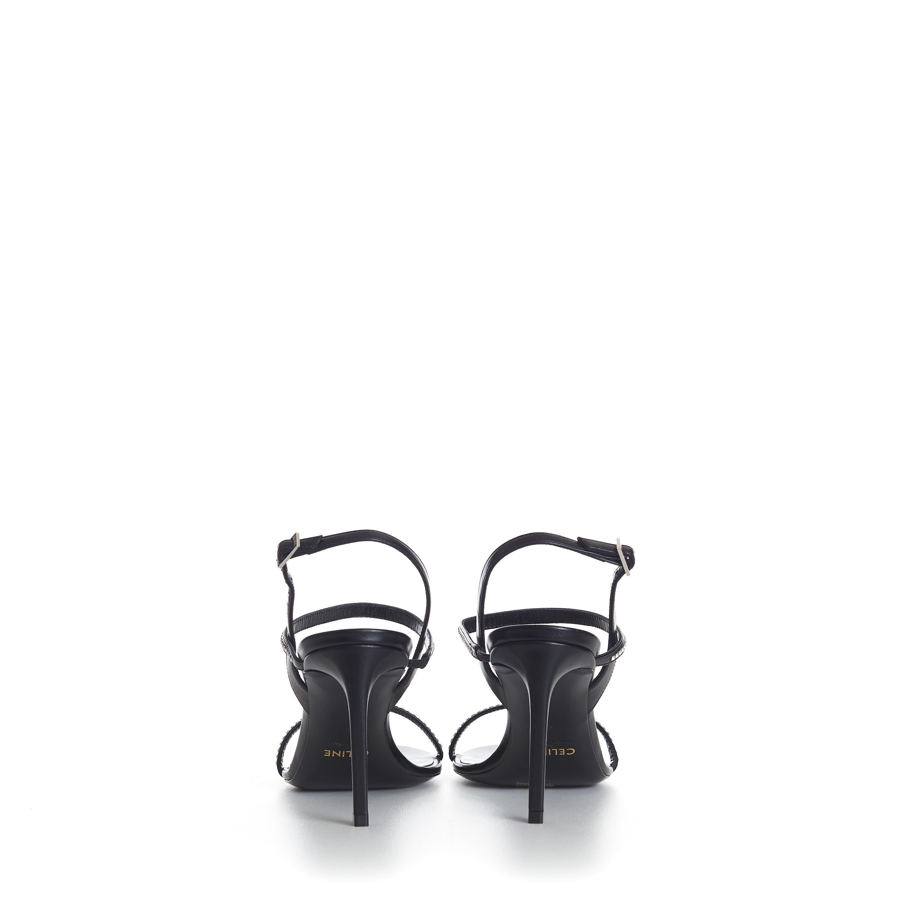 Celine Black Soir Strap Sandal - Strass Embellished Straps Size US 7 / IT 37 - 7 Thumbnail