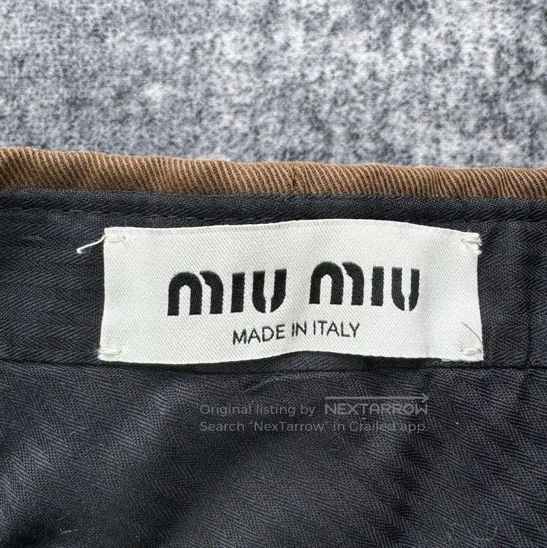 Miu Miu Miu Miu Casual Wool Shorts in Khaki Color . Size 23" - 3 Thumbnail