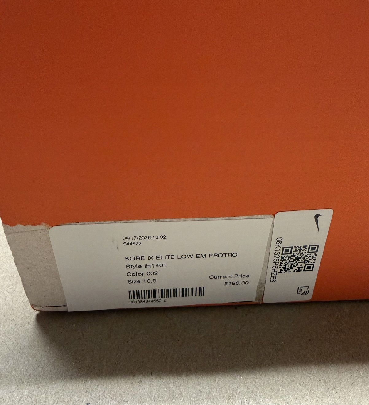 Nike Nike Zoom Kobe 9 EM Protro TB Lakers Away Men’s size 10.5! Size US 10.5 / EU 43-44 - 6 Thumbnail