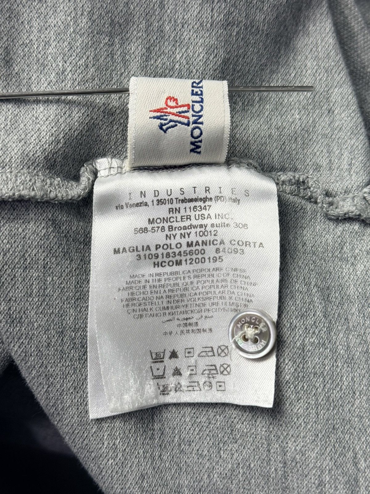 Moncler Moncler Grey Polo Shirt Size US L / EU 52-54 / 3 - 10 Thumbnail