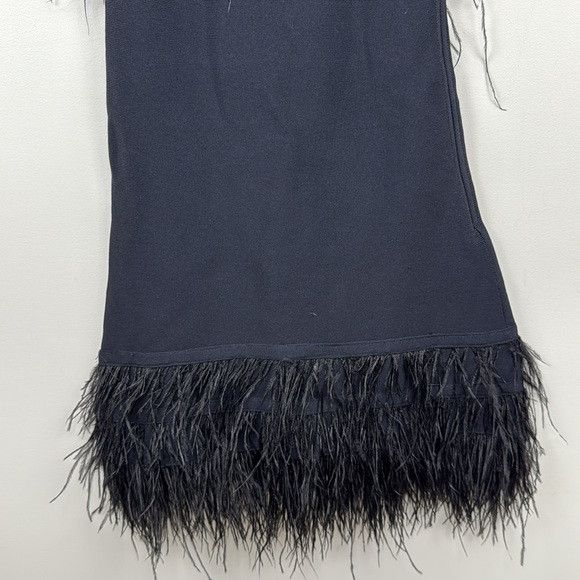 Staud STAUD feather trim black mini dress xs Size XS / US 0-2 / IT 36-38 - 5 Thumbnail
