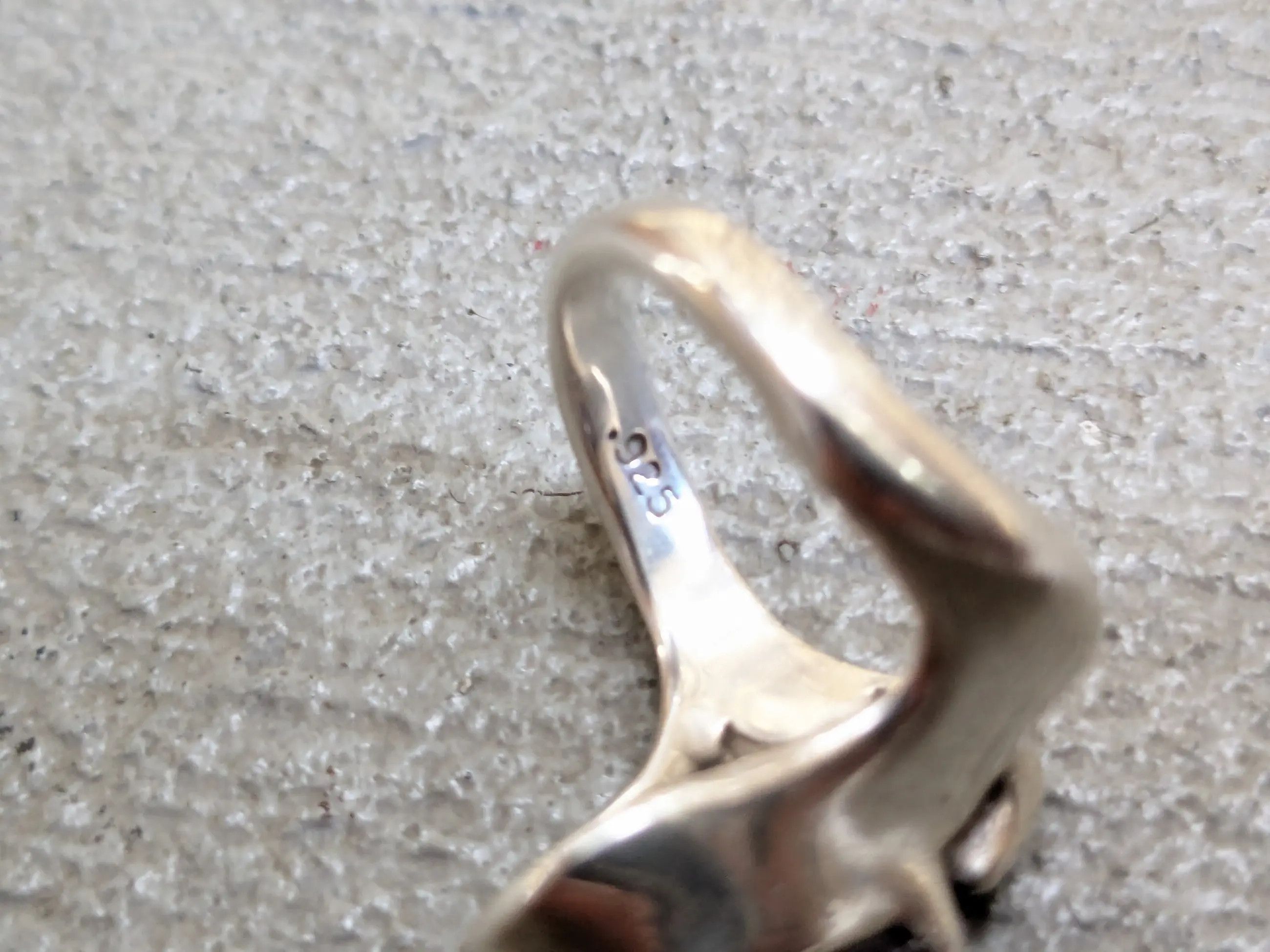 Vintage Vintage Sterling Silver Ring 6.75 Amethyst Modern Abstract Size ONE SIZE - 9 Thumbnail
