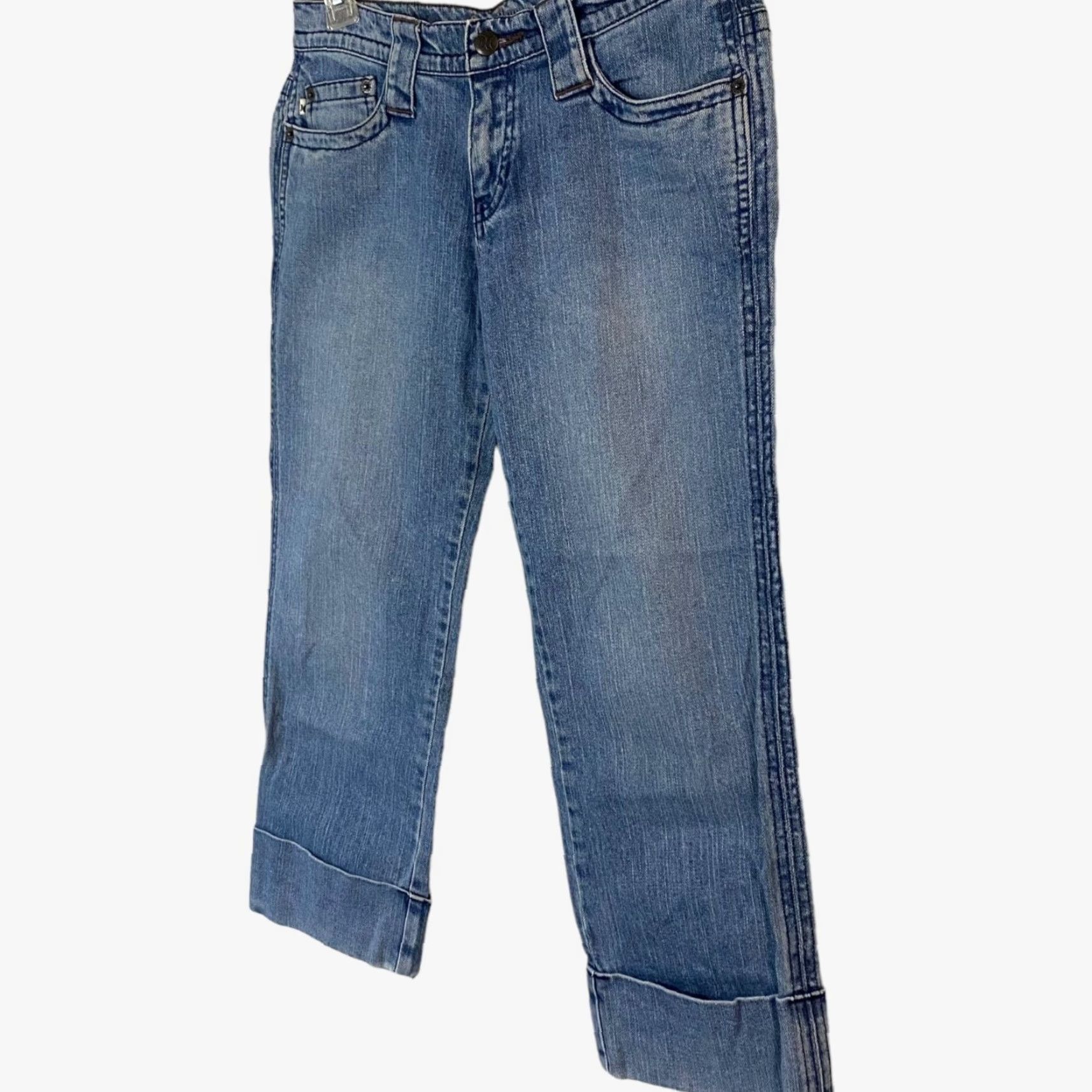 Hurley Hurley Jeans Capri Cuffed Womens 3 Blue Light Wash Low-Rise Denim Stretch Pants/Capri Jeans Size 26" / US 2 / IT 38 - 2 Thumbnail