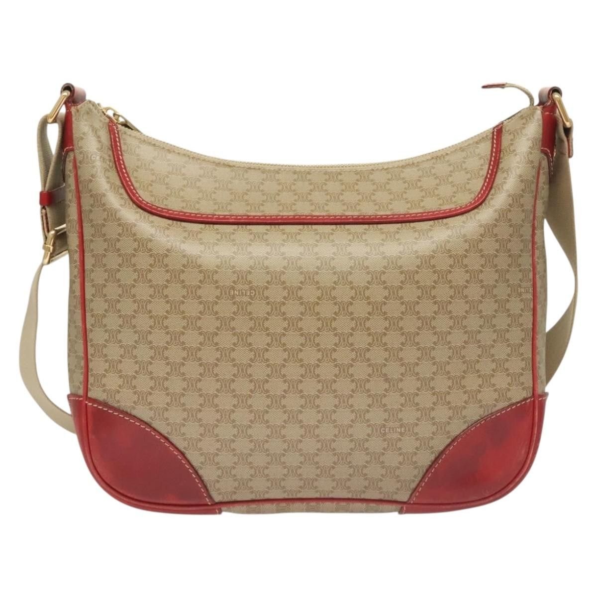 Celine CELINE Macadam Canvas Shoulder Bag Beige Gold Size ONE SIZE - 2 Thumbnail