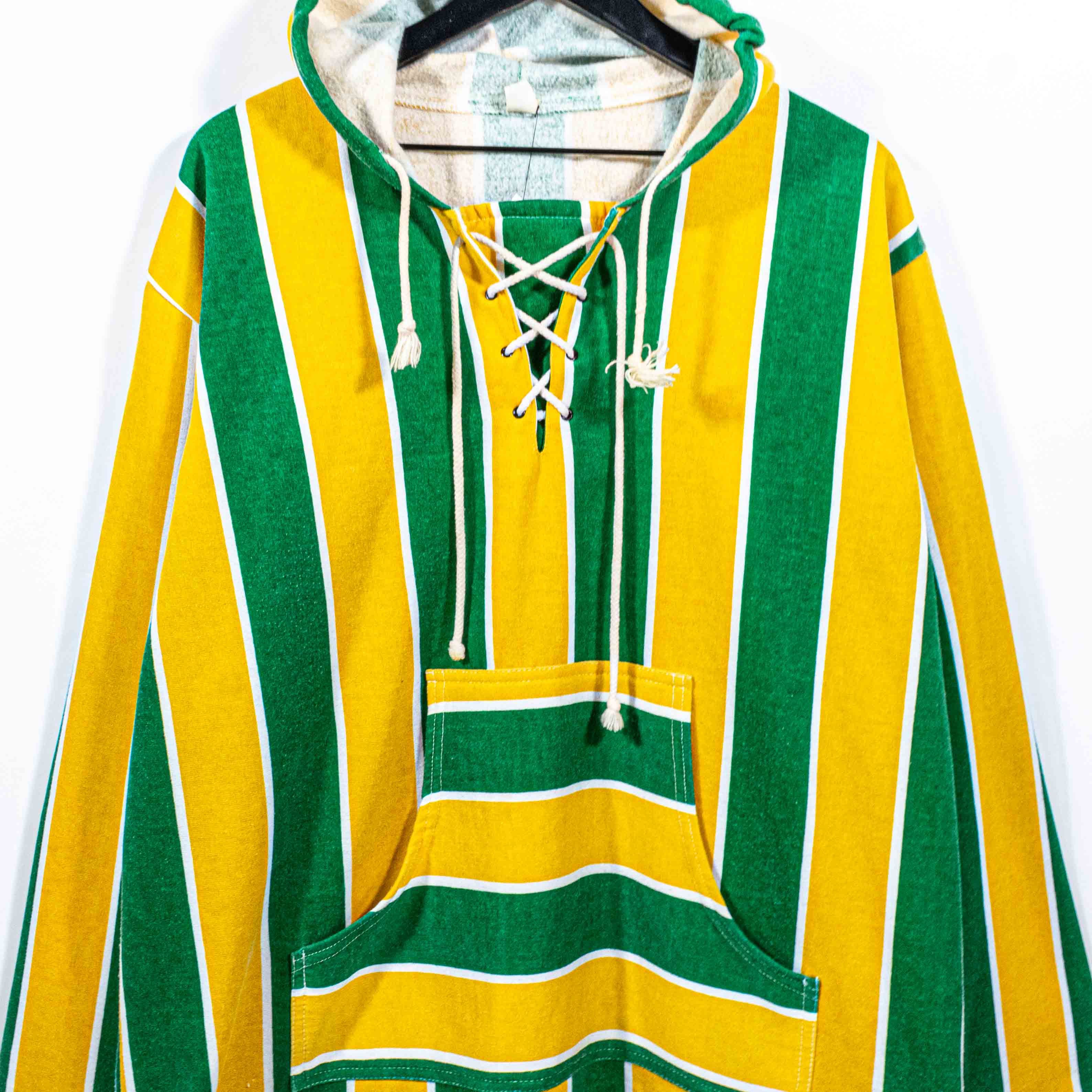 Vintage Striped Hip Hop Pullover Hoodie Sweatshirt VTG 90s Size US M / EU 48-50 / 2 - 3 Thumbnail