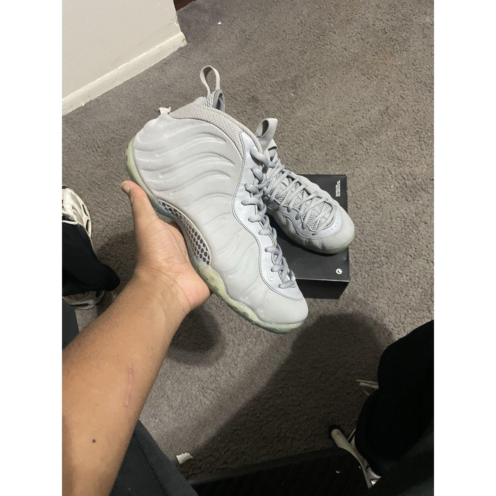 Nike Size 10-MIXMATCH Air Foamposite One PRM Wolf Grey US 9.5 &11 Size US 10 / EU 43 - 1 Thumbnail
