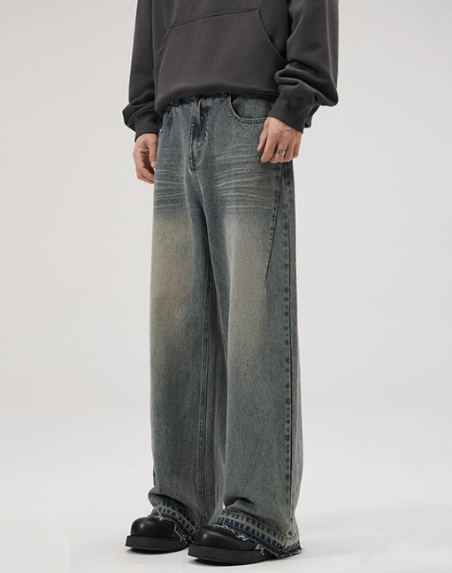 Japanese Brand × Vintage American retro wide-leg loose flared retro straight jeans Size US 32 / EU 48 - 1 Thumbnail