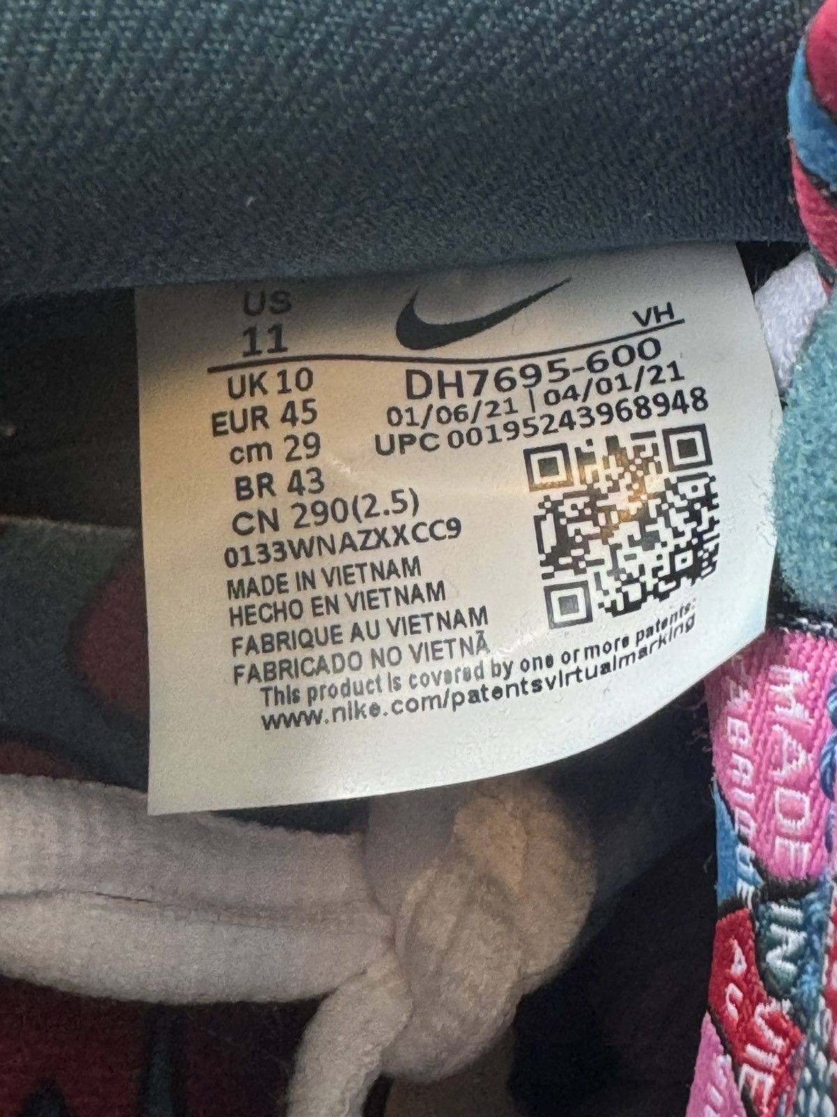 Nike Dunk Low SB Parra Abstract Art Size US 11 / EU 44 - 7 Thumbnail