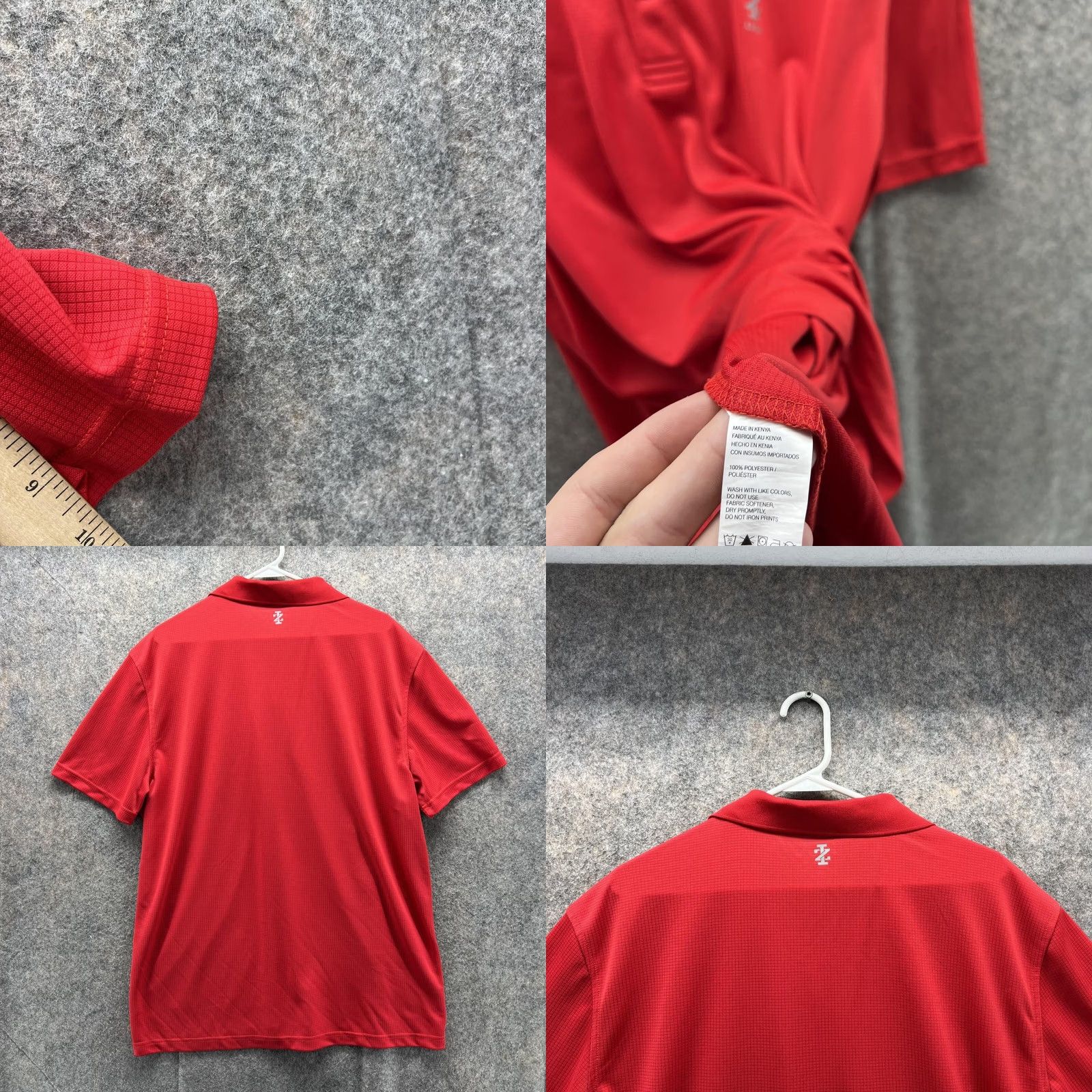 Izod VINTAGE IZOD Polo Shirt Mens XL Red Athletic Fit Golf Polyester Short Sleeve 46 Chest Size US XL / EU 56 / 4 - 8 Thumbnail