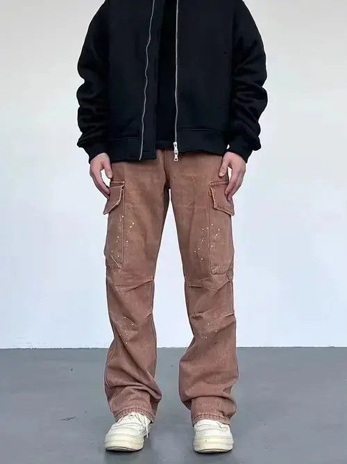 Jean faded flared paint cargo pants Size US 32 / EU 48 - 4 Thumbnail