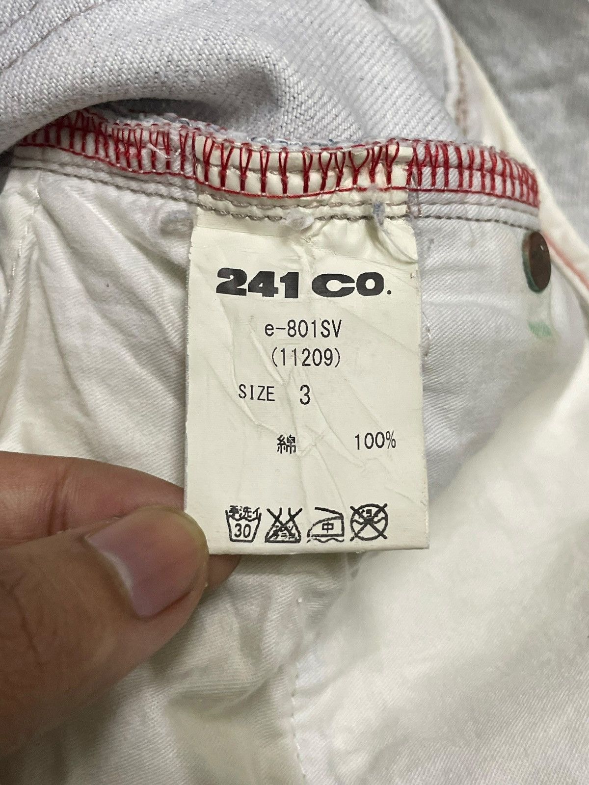KOJIMA GENES Japanese Denim E Jeans by Kojima Ripped Punk Style Designer Size US 33 - 12 Thumbnail