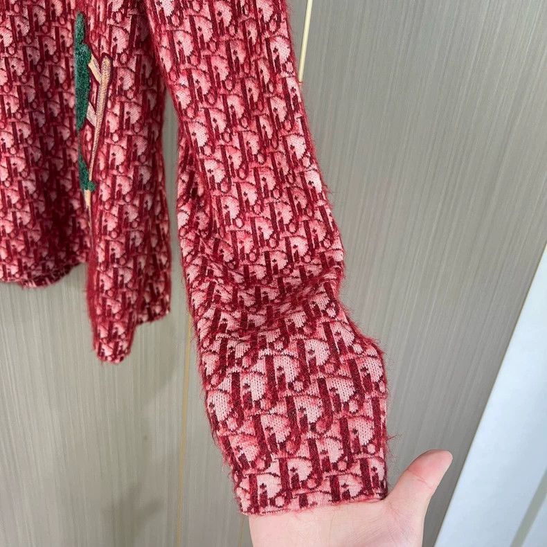 Dior Dior Patterned Embroidered Mohair Knit Sweater-2506 Size US M / EU 48-50 / 2 - 4 Thumbnail