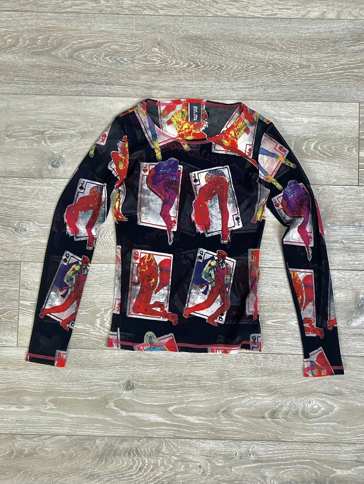 Jean Paul Gaultier Jean Paul Gaultier Erotic Poker Casino Card Mesh Top rare Size XS / US 0-2 / IT 36-38 - 1 Thumbnail