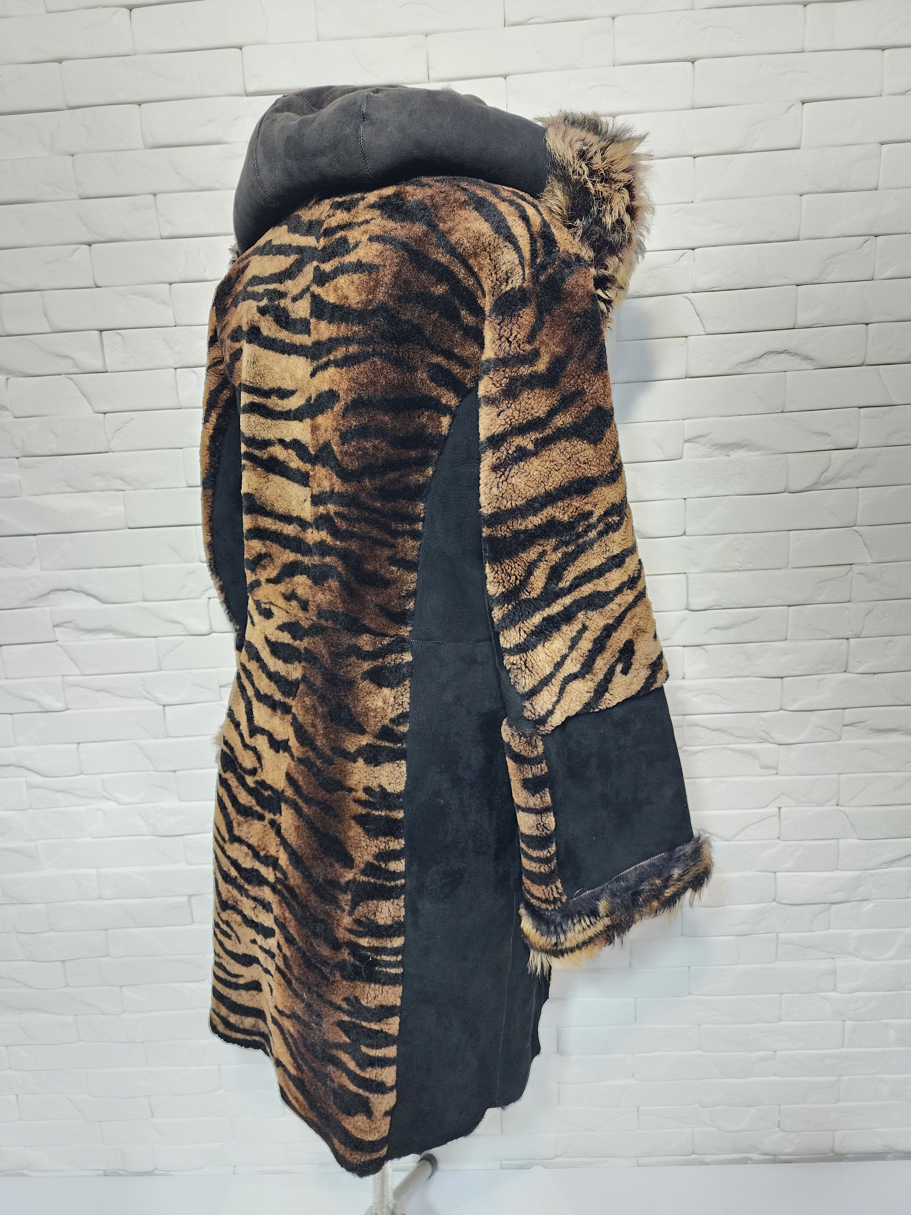 Designer Brown Women's Sheepskin Coat Size L / US 10 / IT 46 - 5 Thumbnail
