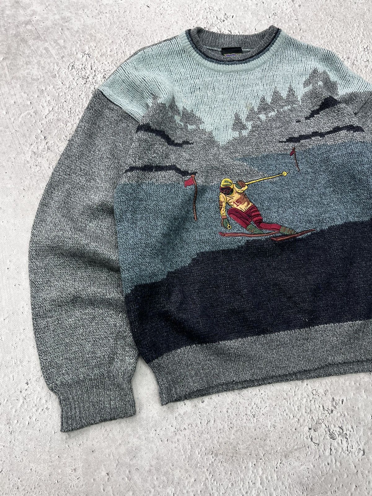 Japanese Brand × Tripp NYC Subscribe vintage Y2K faded SKI Printed Knitted Sweater Size US S / EU 44-46 / 1 - 2 Thumbnail