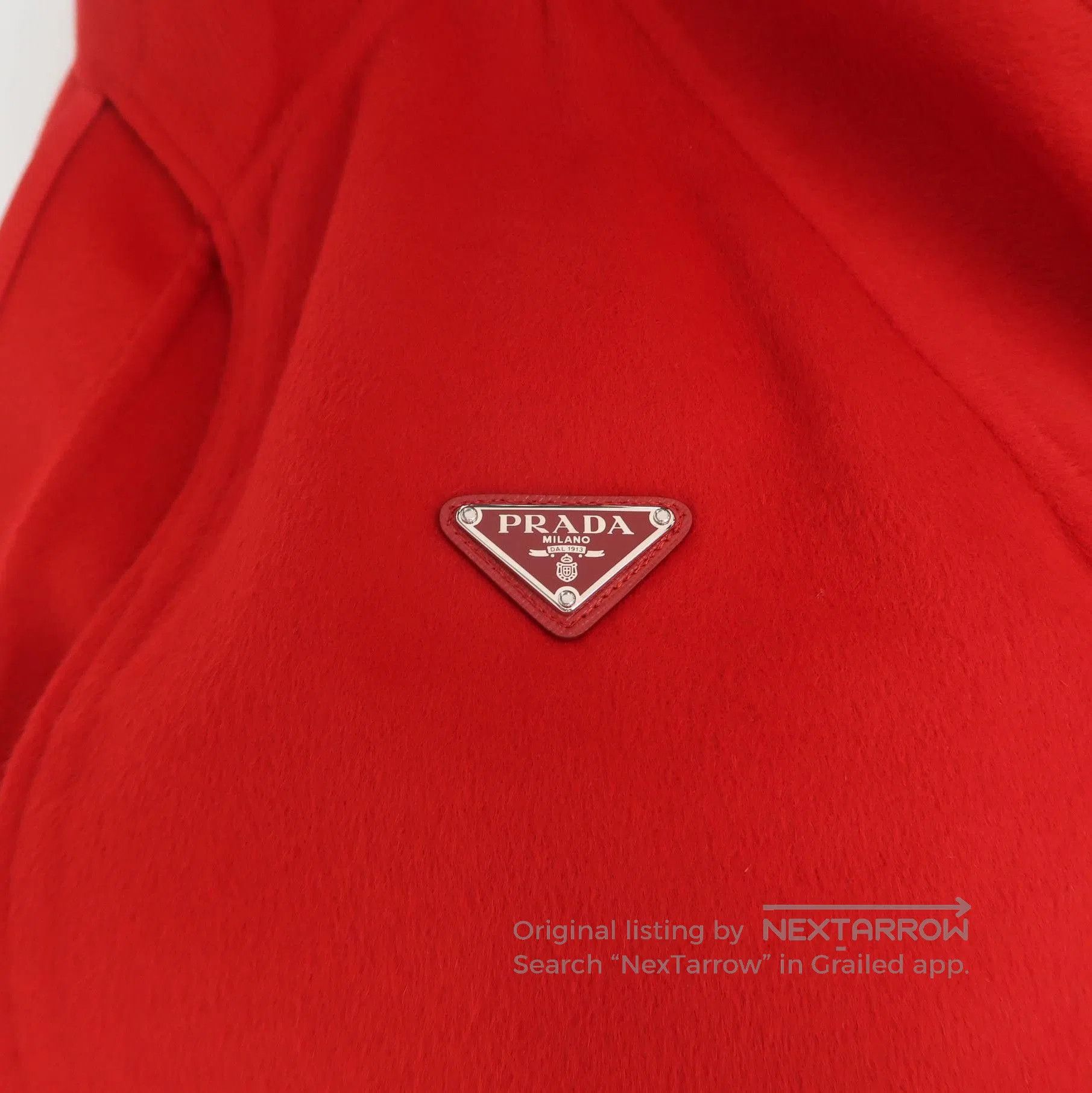 Prada Prada Red Wool Rabbit Fur Hooded Coat . Size US M / EU 48-50 / 2 - 3 Thumbnail