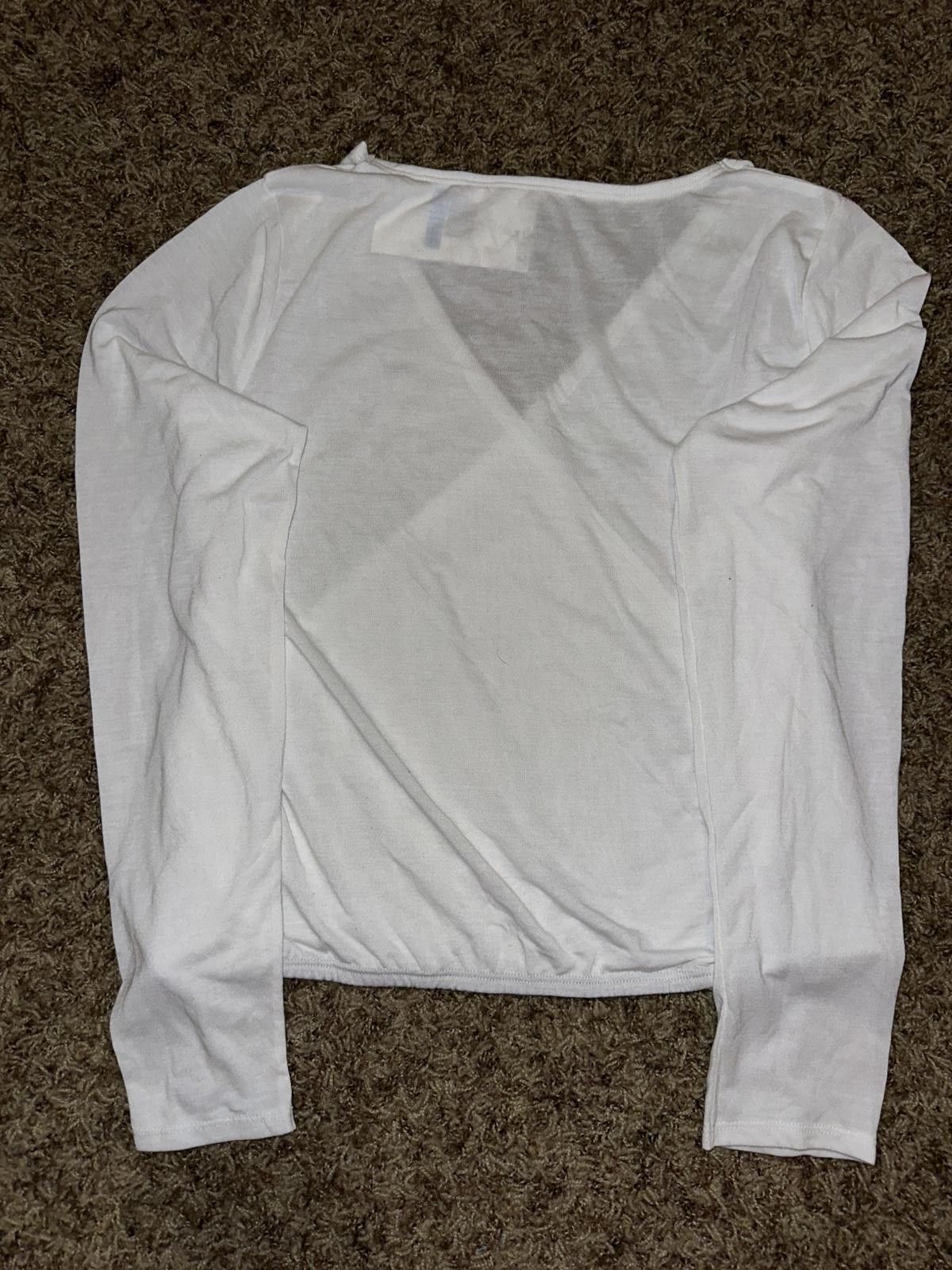 Nike Nike Yoga Women Wrap Top White Long Sleeve Shirt Sample Size M / US 6-8 / IT 42-44 - 3 Thumbnail