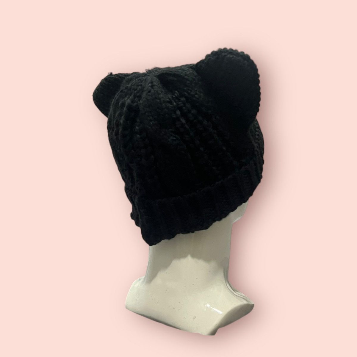 Japanese Brand VINTAGE CAT EARS KNITTED BEANIE Size ONE SIZE - 7 Thumbnail