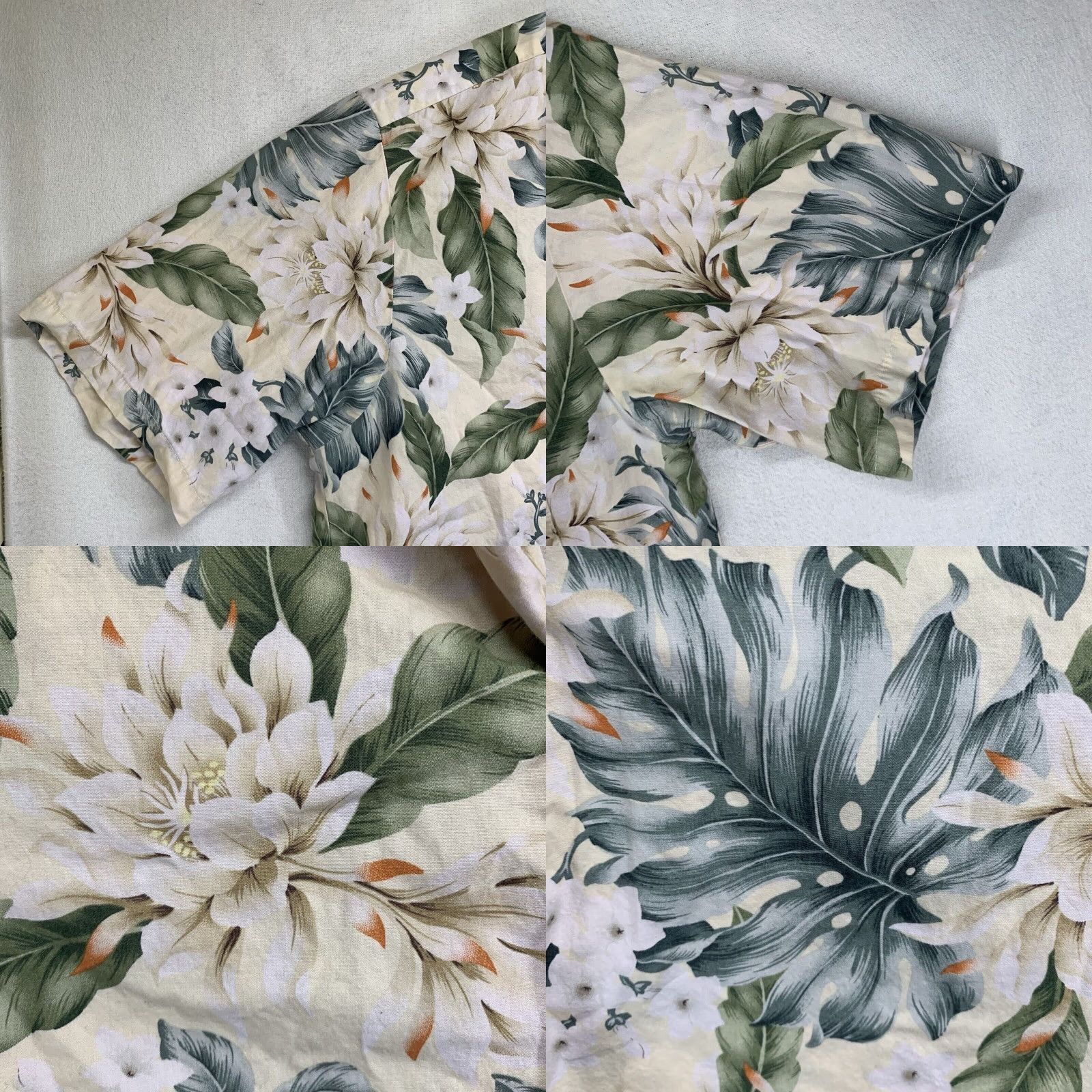 Vintage VINTAGE Winnie Fashion Men's Hawaiian Shirt Large Floral Palm Leaf Casual Travel Summer Fall Cotton Size US L / EU 52-54 / 3 - 8 Thumbnail